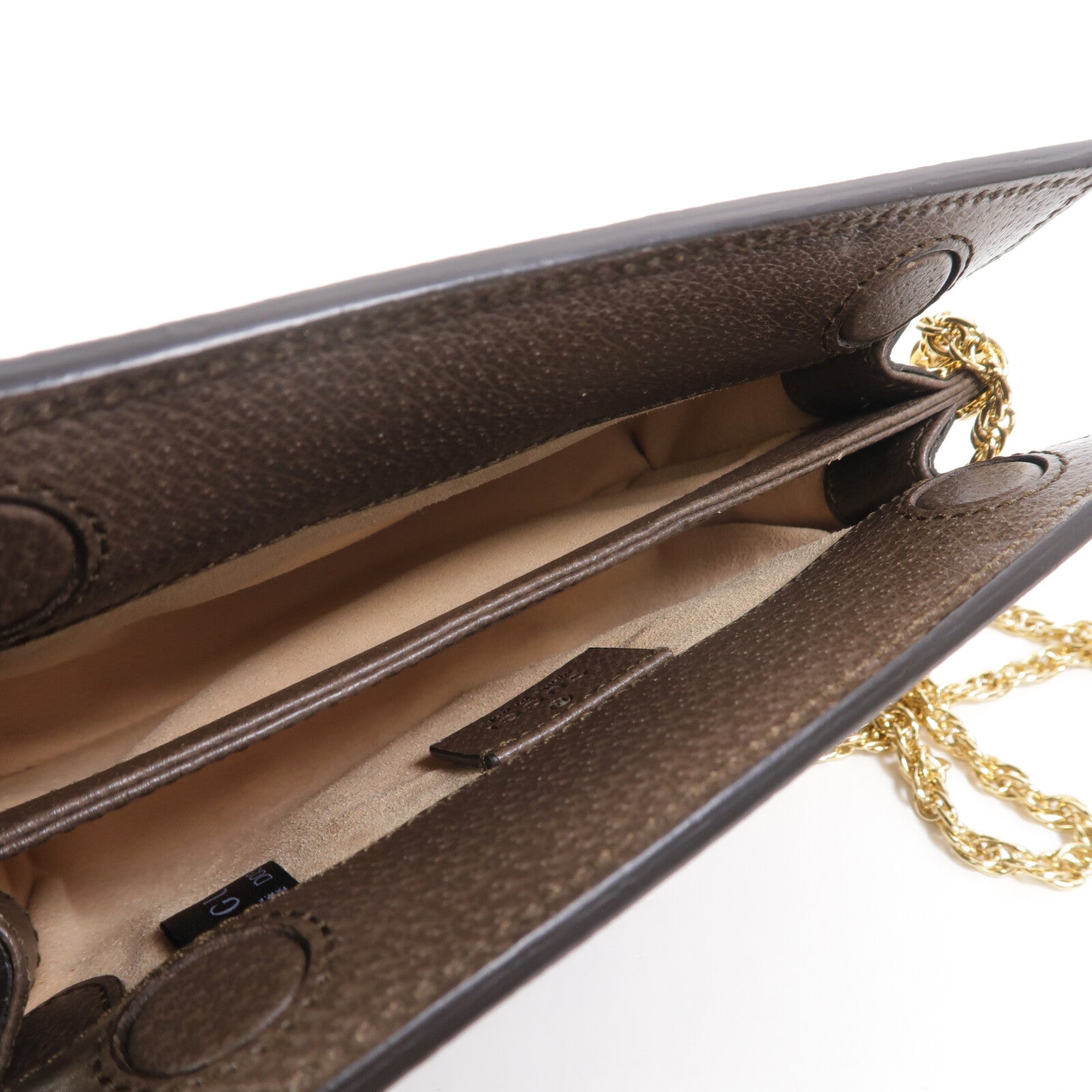 GUCCI 塗層帆布Ophidia Chain Shoulder Bag鏈帶肩背袋