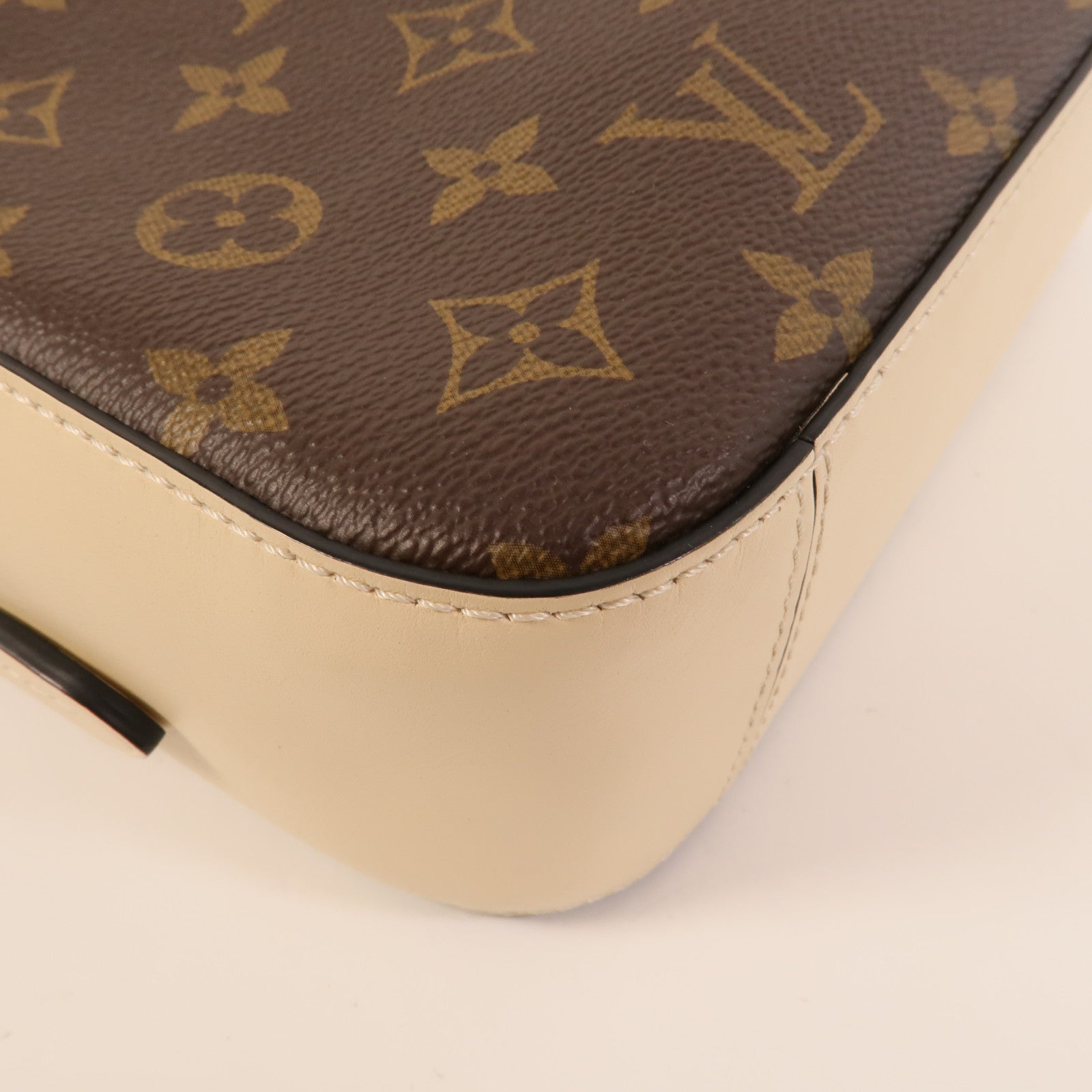 LOUIS VUITTON Monogram Saintonge金扣手挽肩背兩用袋