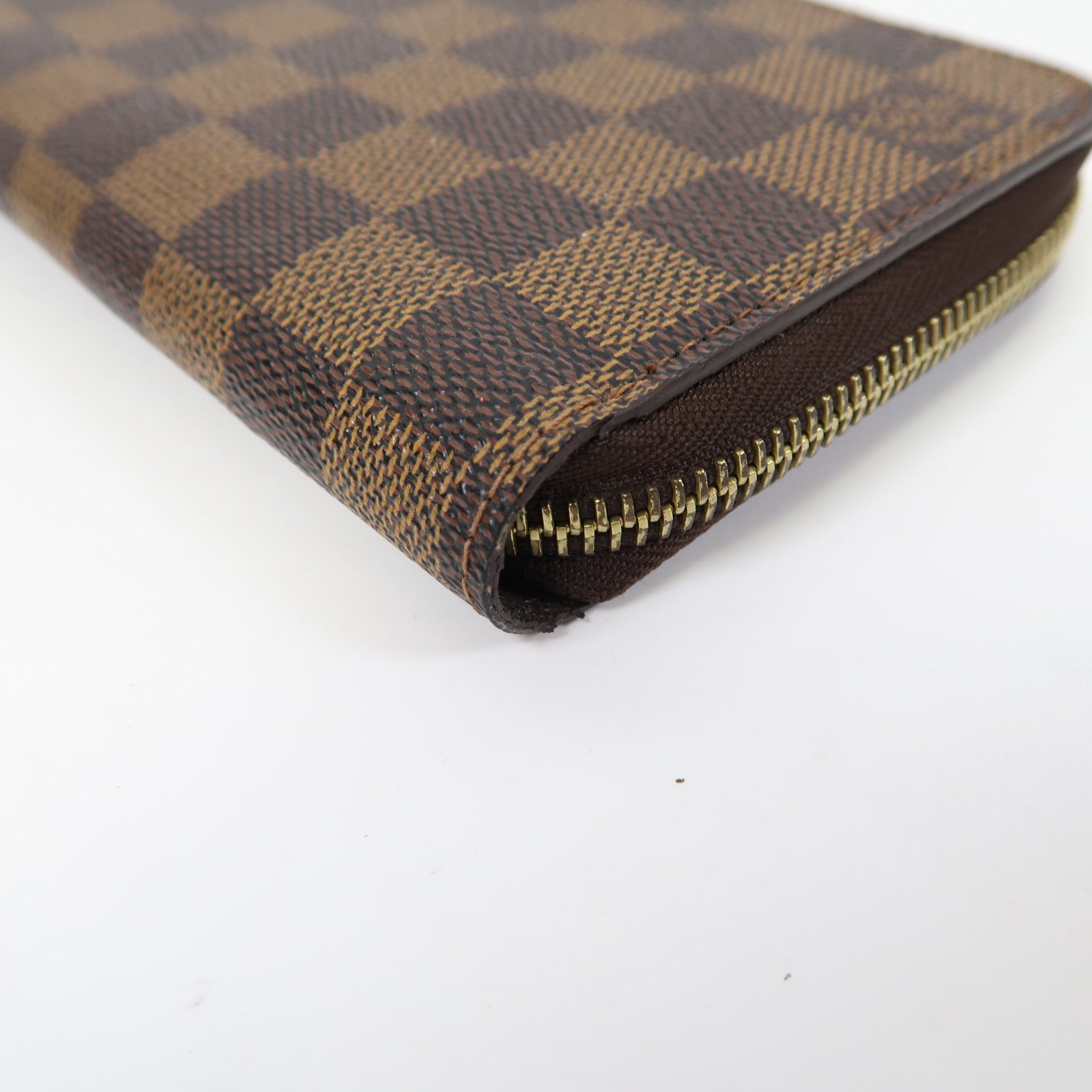 LOUIS VUITTON Damier Ebene Zippy Long Wallet金扣長錢包啡色