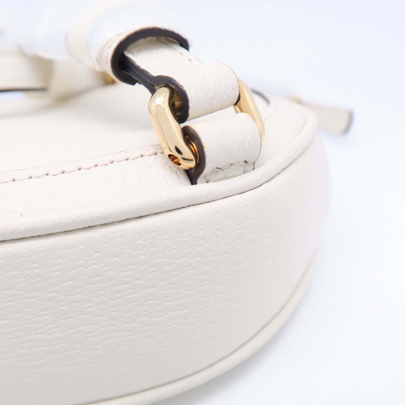 GUCCI 【清倉大減價】牛皮皮革Ophidia Mini Backpack金扣背包白色