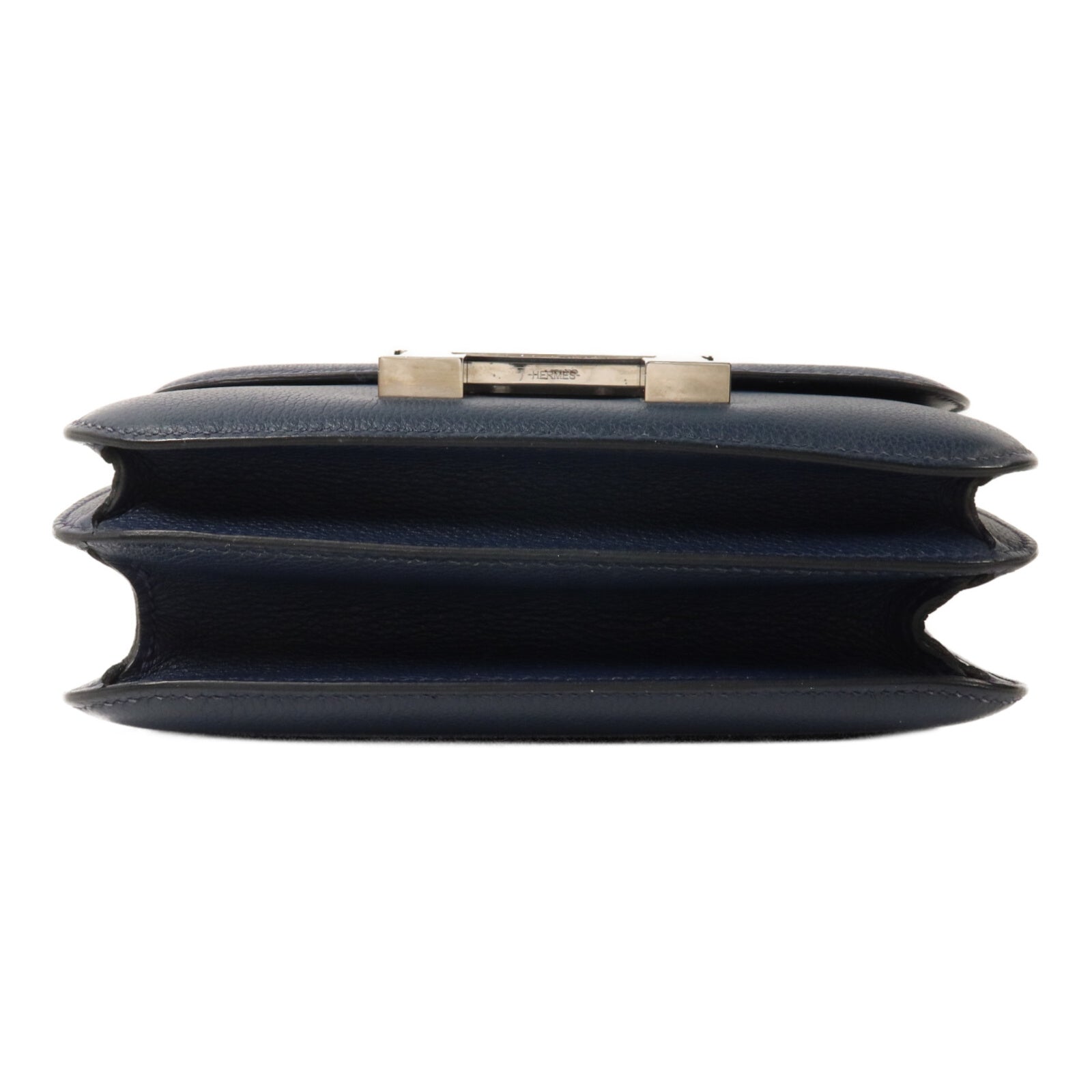 HERMES Evercolor皮革Constance Mini肩背袋Bleu Agate