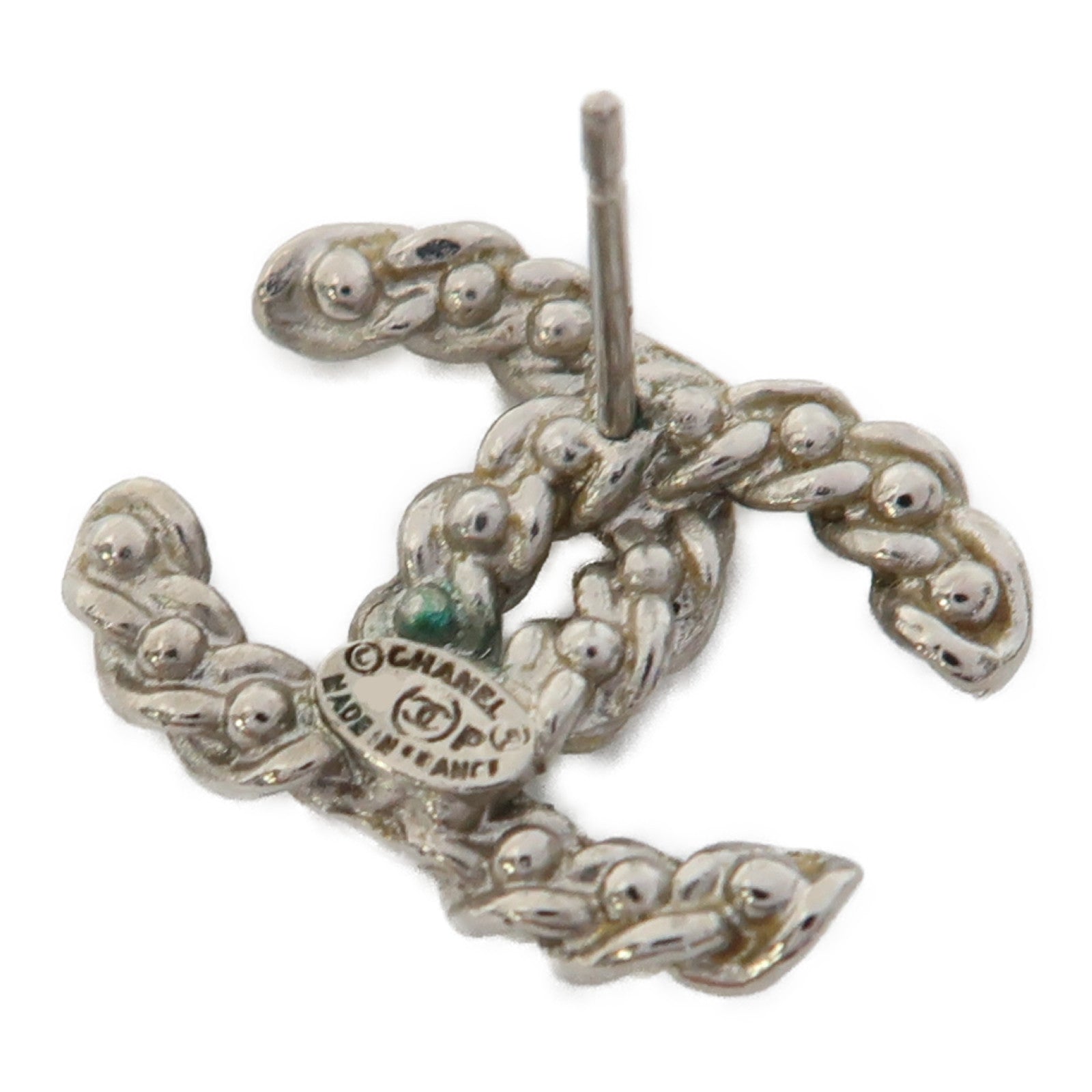 CHANEL 金屬Earrings耳環白色