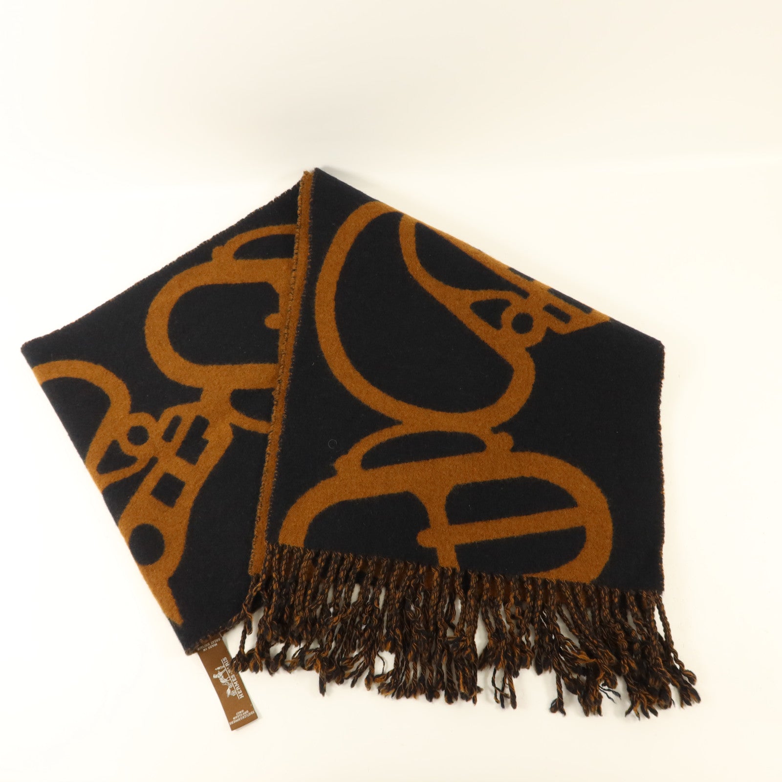 HERMES 羊絨Scarf頸巾Caramel