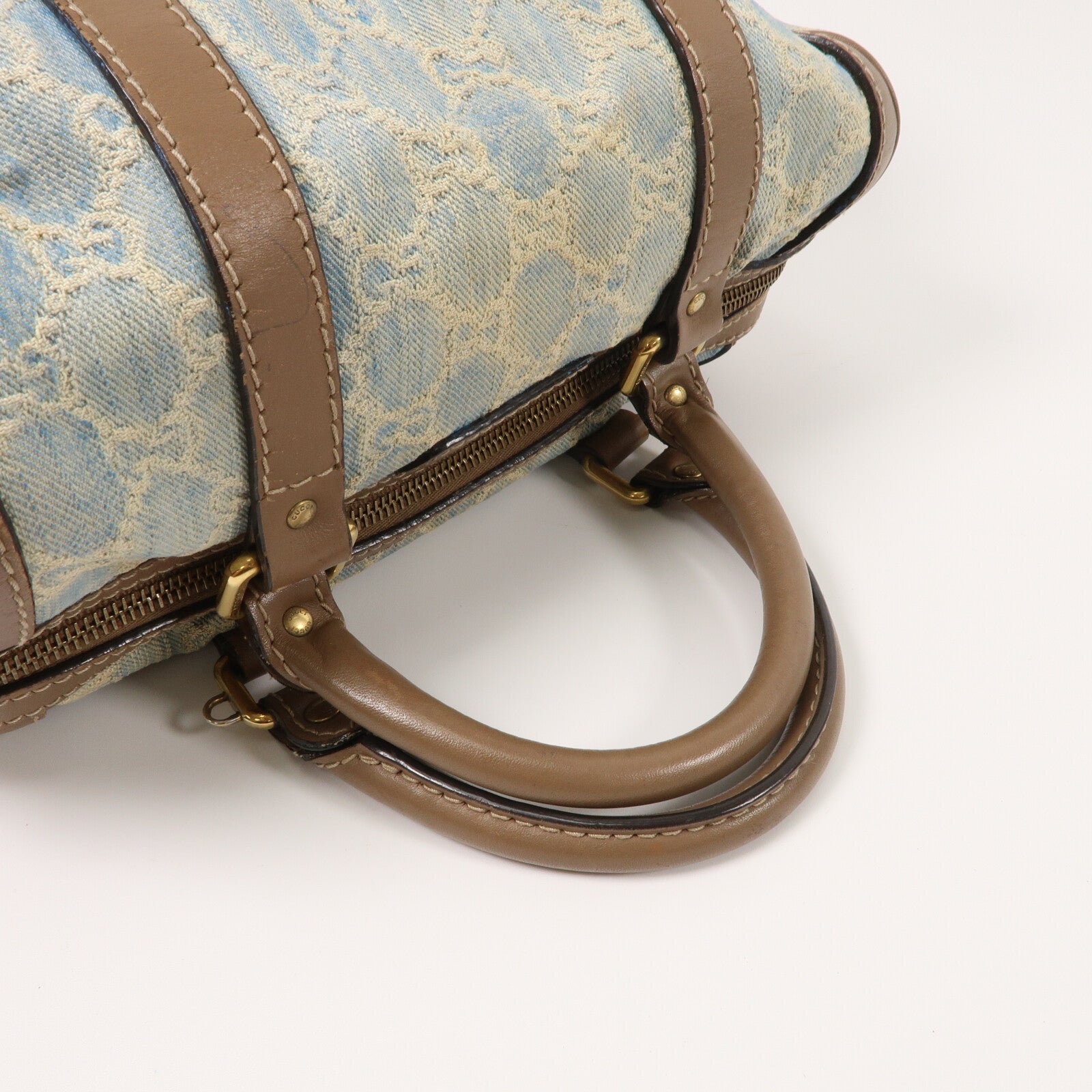 GUCCI 牛仔布Boston Bag手挽袋