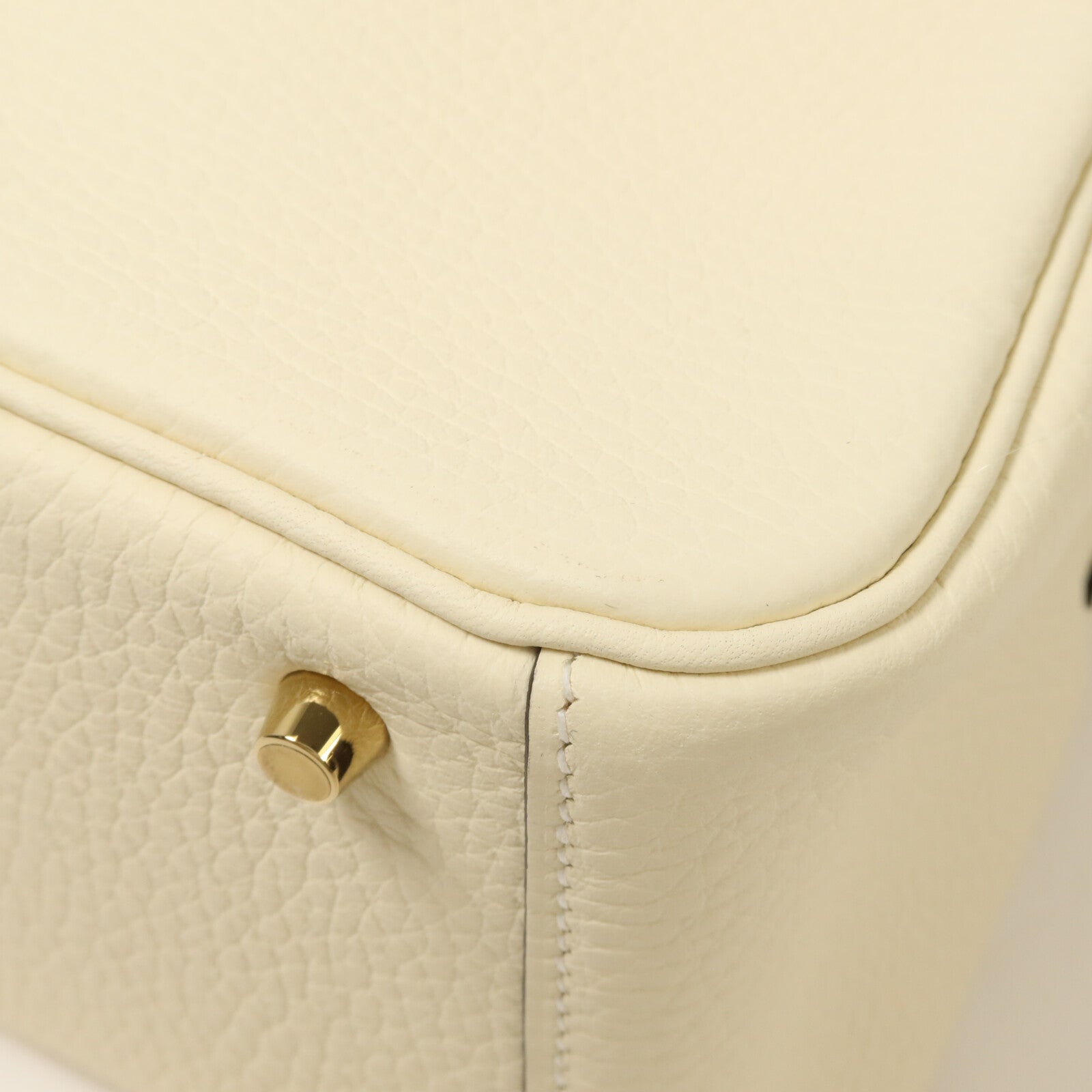 HERMES Clemence皮革Mini Lindy手挽肩背兩用袋Nata