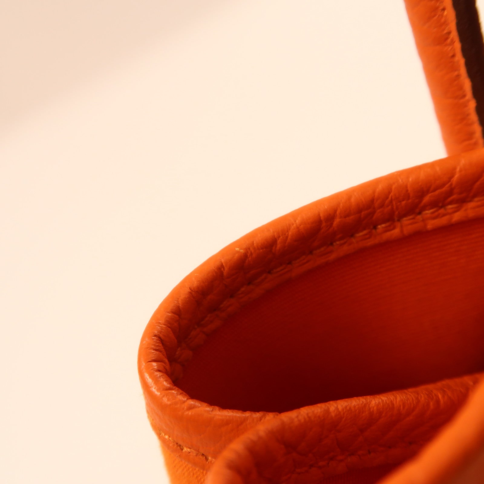 HERMES PHW Garden Party TPM Tote Bag Canvas Orange