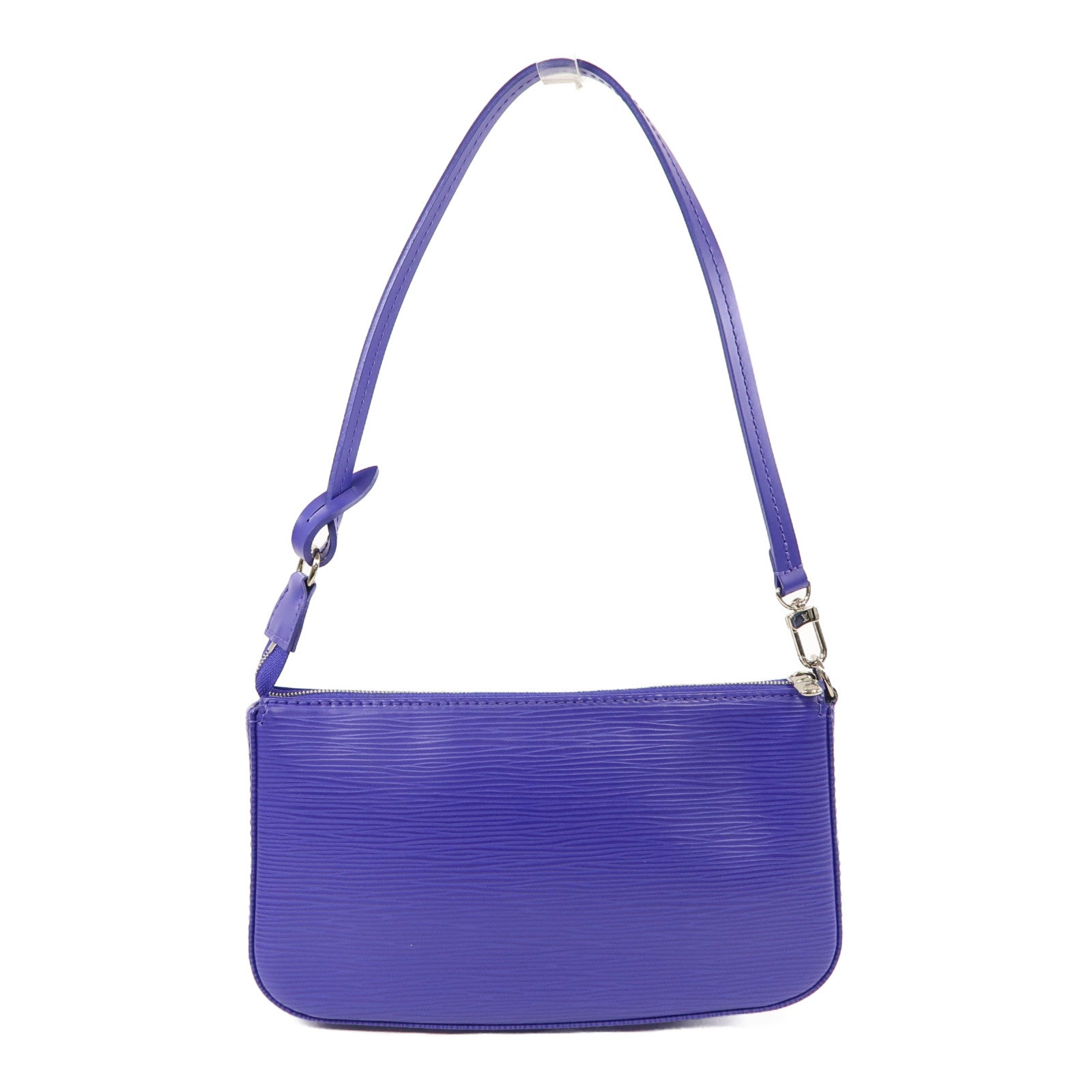 LOUIS VUITTON Epi Pochette Accessories銀扣肩背袋紫色