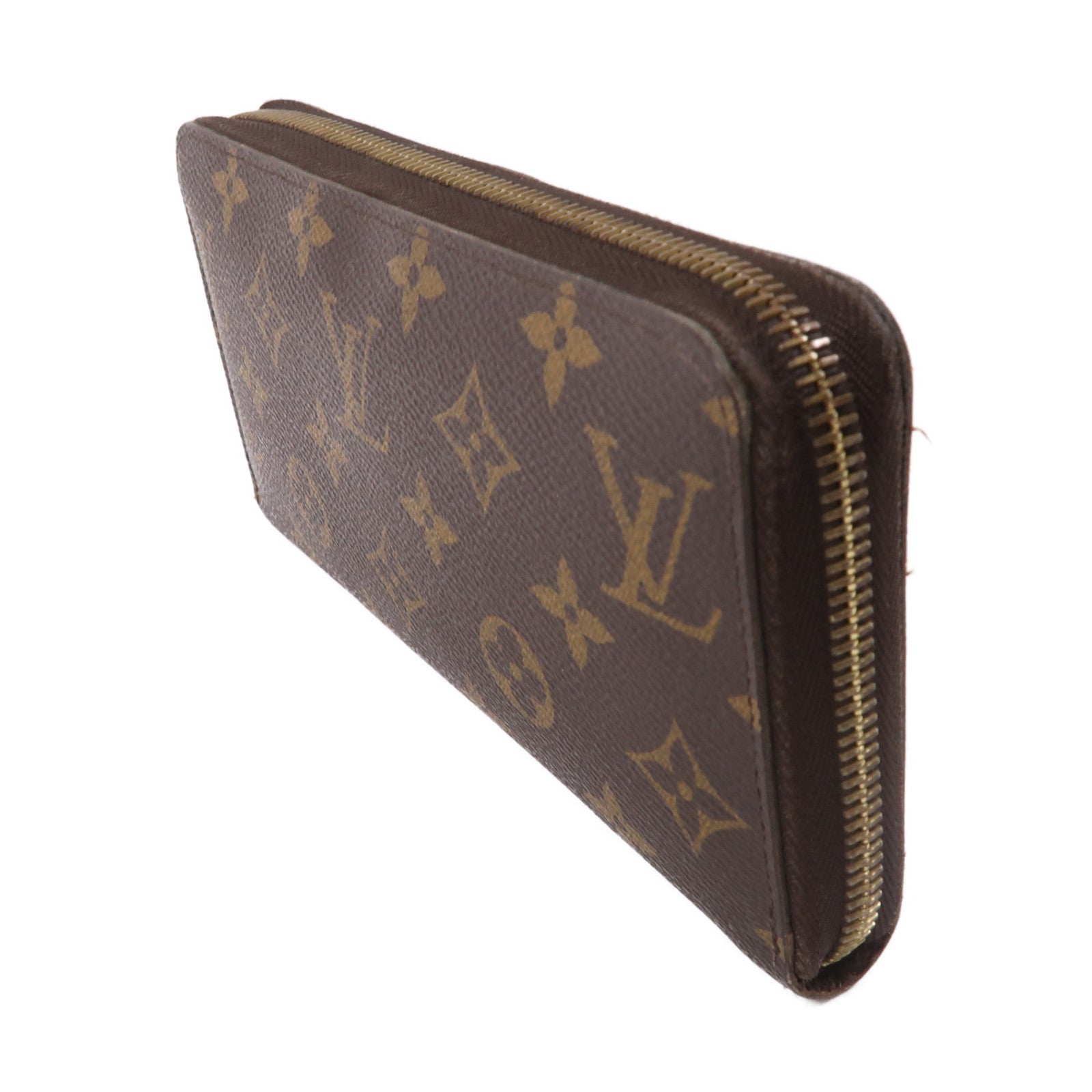 LOUIS VUITTON MonogramZipper Long Wallet金扣拉鍊長錢包啡色