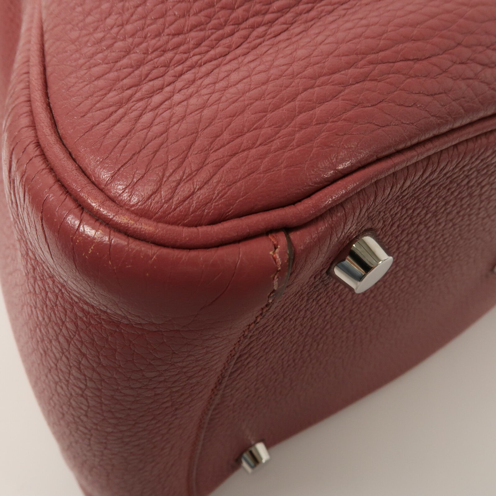 HERMES Clemence皮革Lindy 30手挽肩背兩用袋Rubis