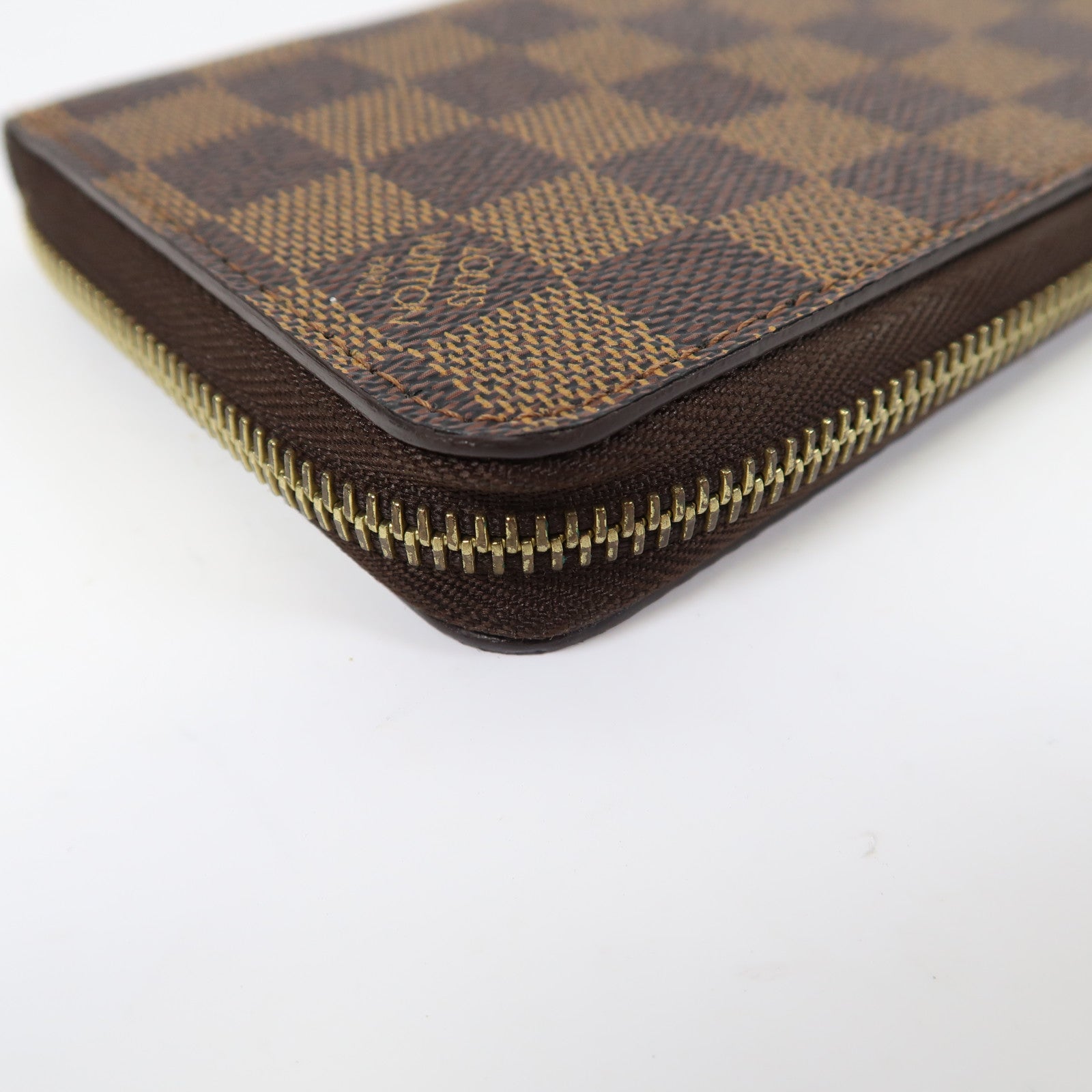 LOUIS VUITTON Damier Ebene Zippy Long Wallet金扣長錢包啡色