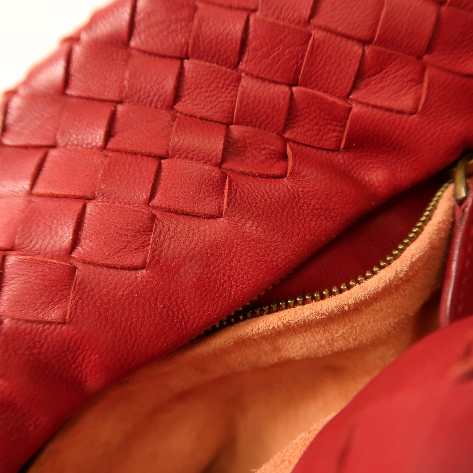 BOTTEGA VENETA 牛皮皮革2 Way Shoulder金扣手挽肩背兩用袋紅色