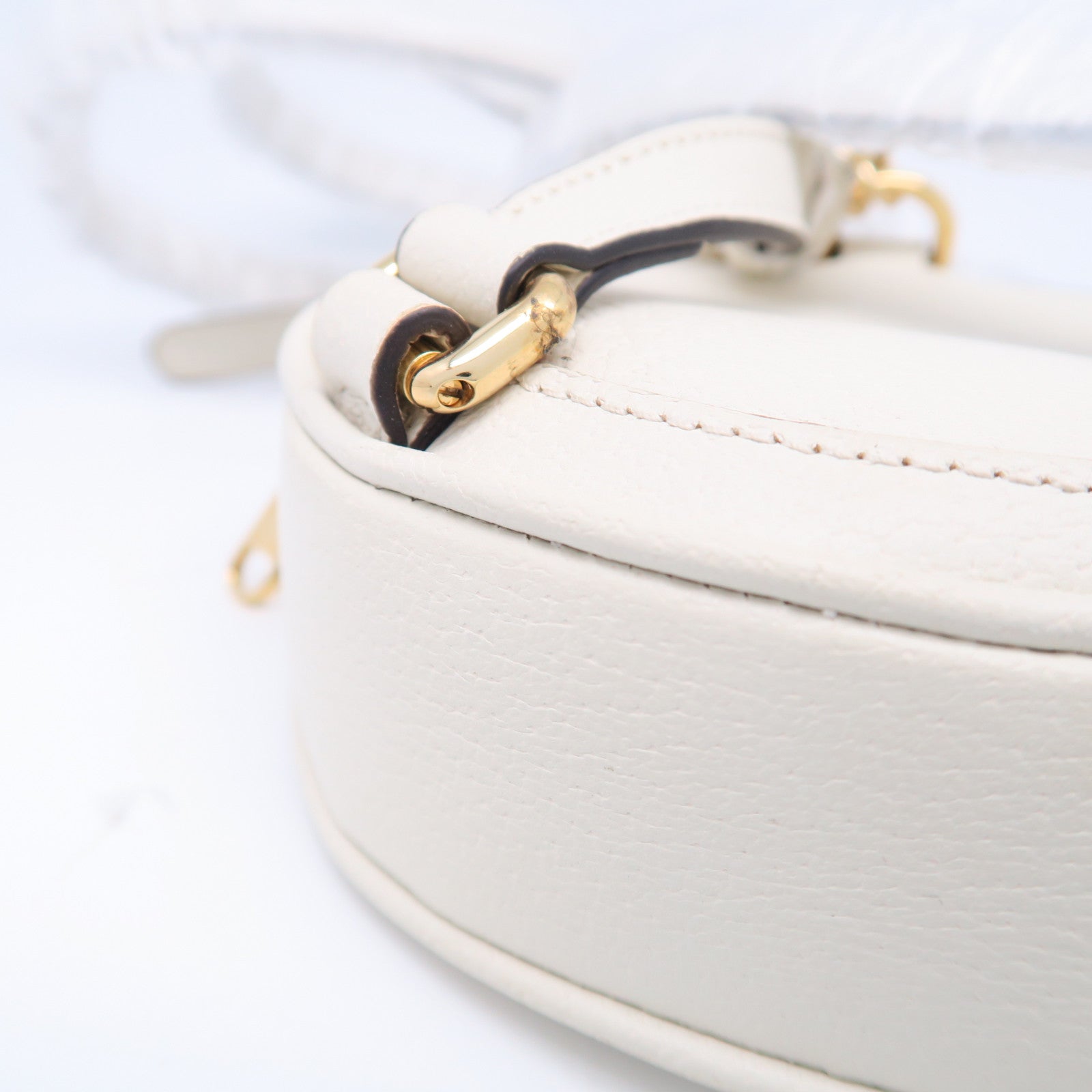 GUCCI 【清倉大減價】牛皮皮革Ophidia Mini Backpack金扣背包白色