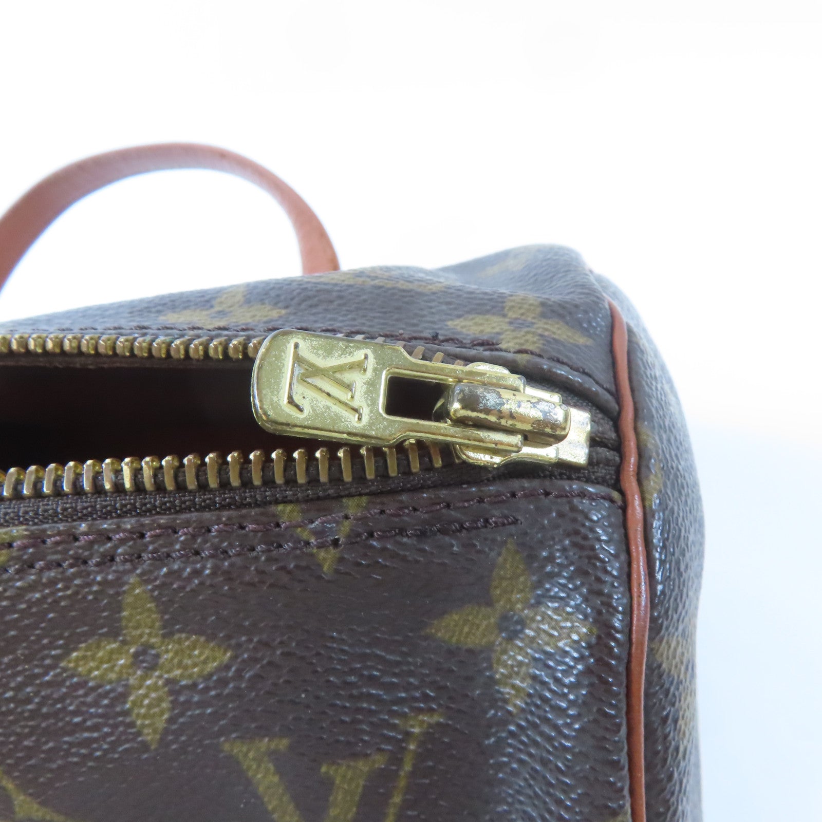 LOUIS VUITTON 【激減優惠】Monogram Papillon 30金扣手挽袋啡色