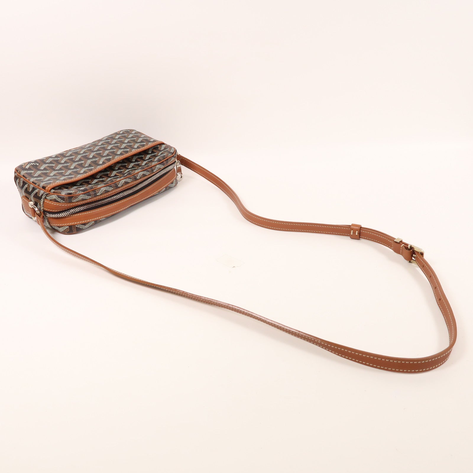 GOYARD 塗層帆布Sac Cap Vert PM銀扣肩背袋