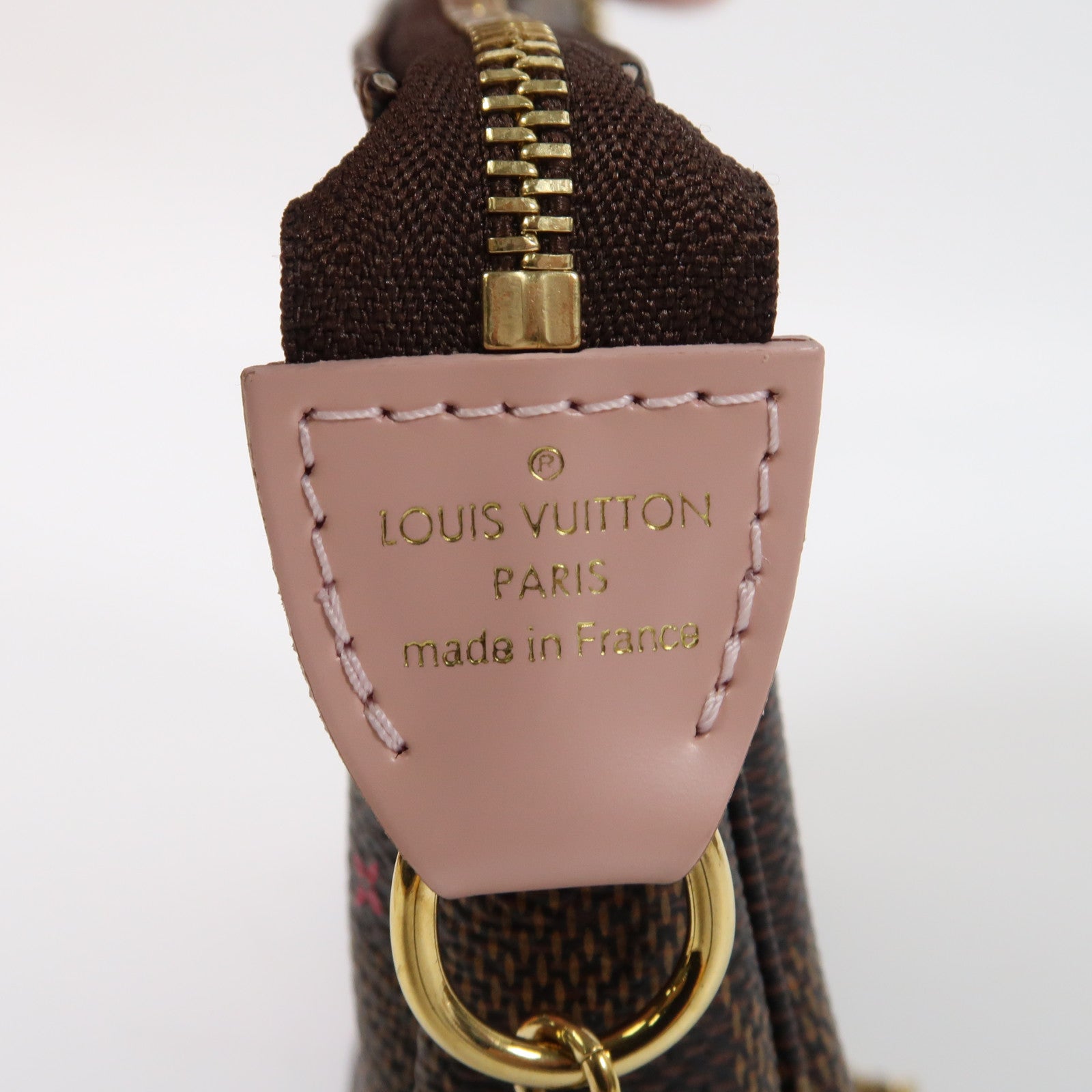 LOUIS VUITTON Damier Pochette Accessories金扣手拿包啡色