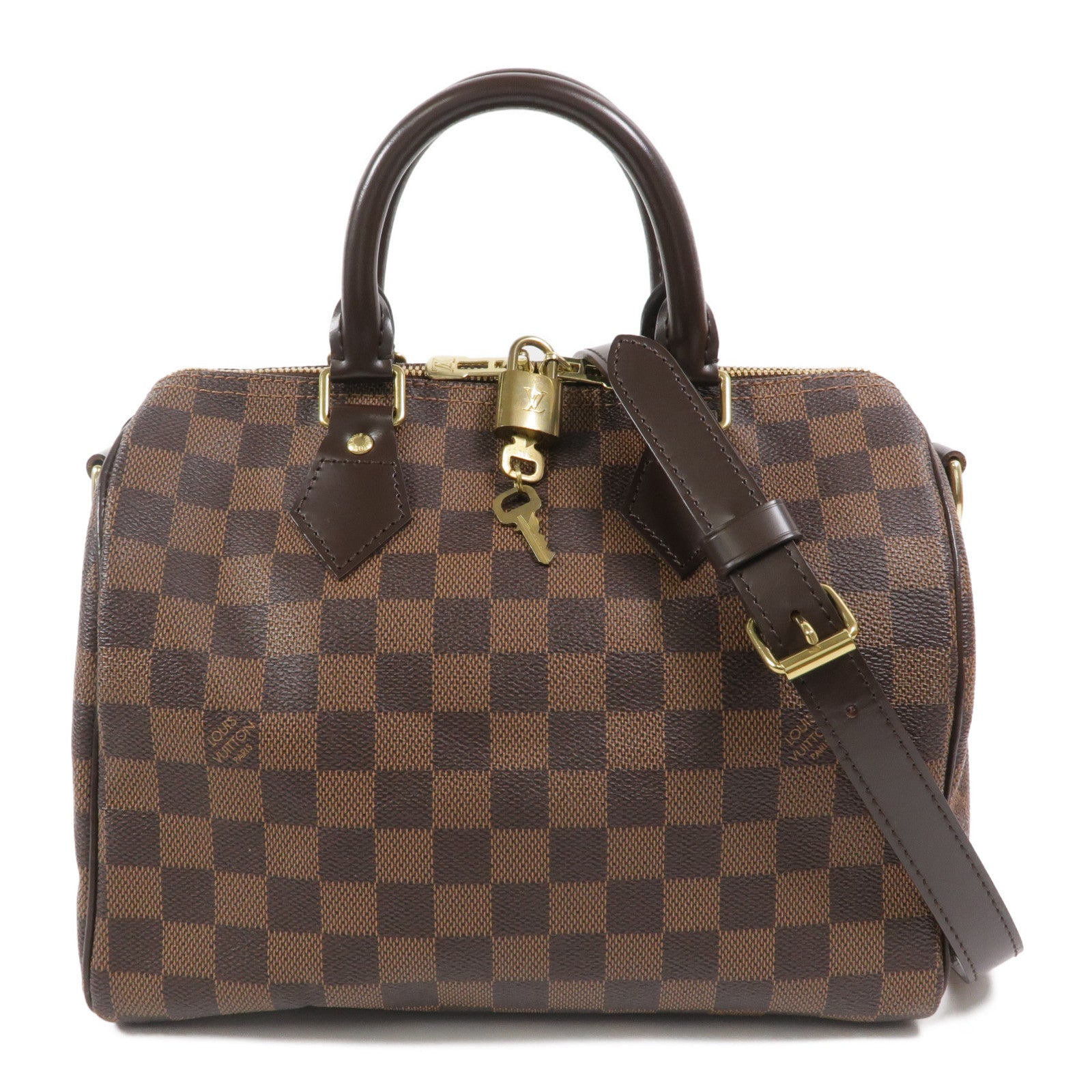 LOUIS VUITTON Damier Speedy Bandouliere 25手挽肩背兩用袋
