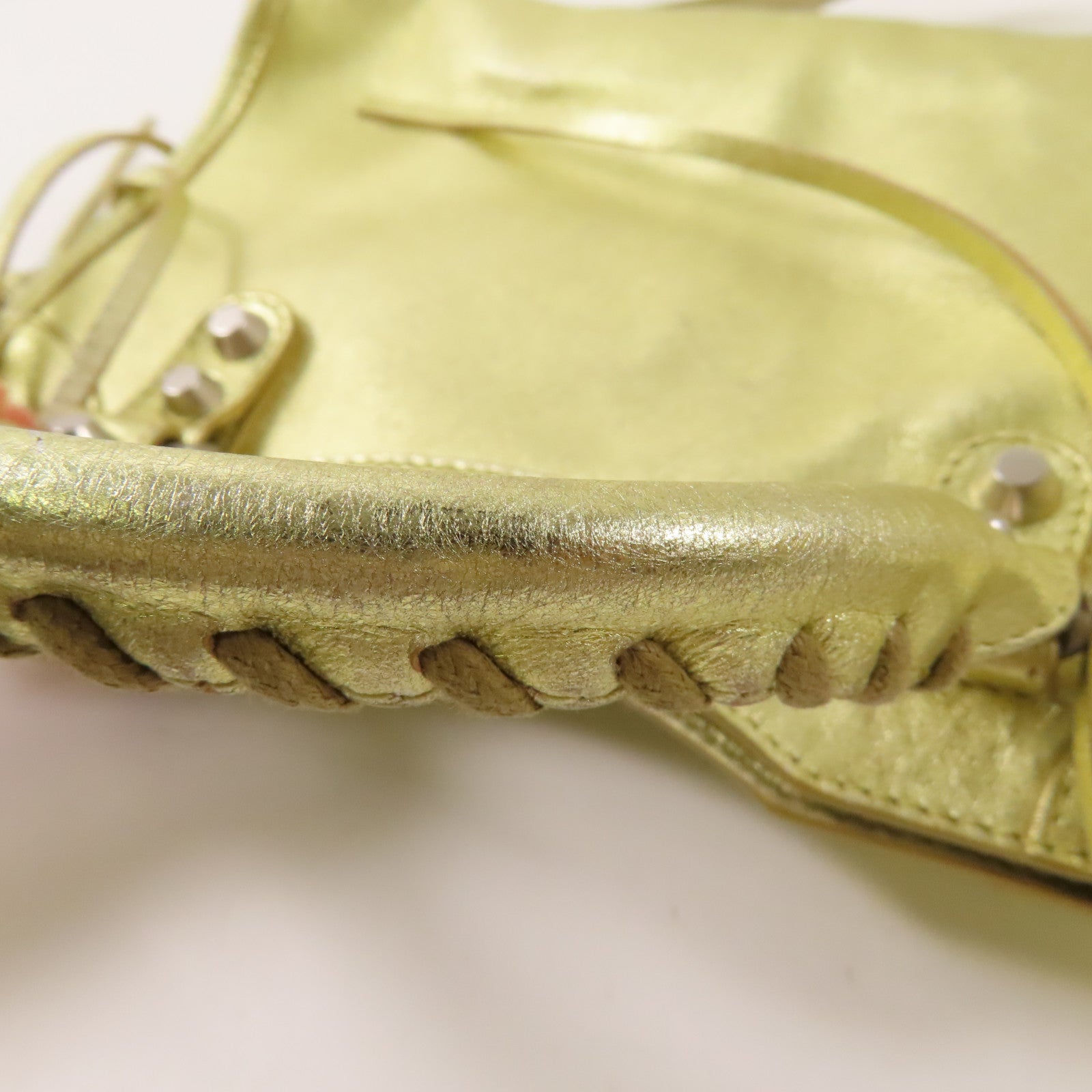 BALENCIAGA 牛皮皮革Mini City銀扣手挽肩背兩用袋
