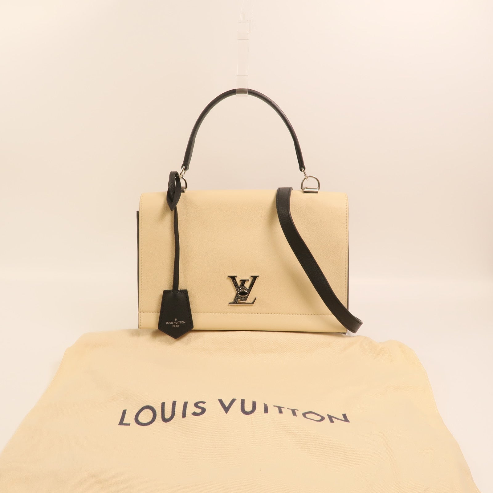 LOUIS VUITTON 牛皮皮革Lockme II Cartable銀扣手挽肩背兩用袋