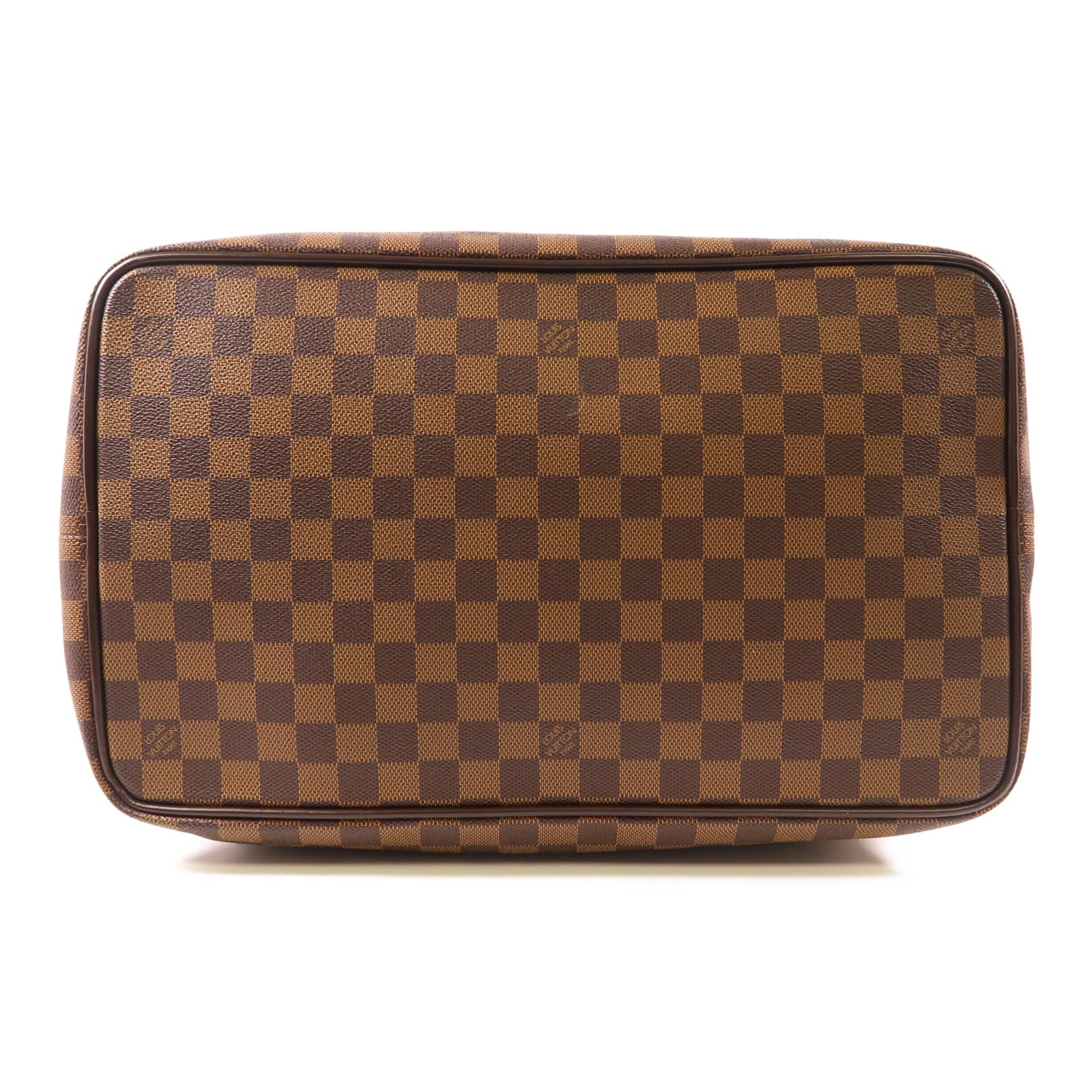 LOUIS VUITTON Damier Greenwich PM金扣手挽袋