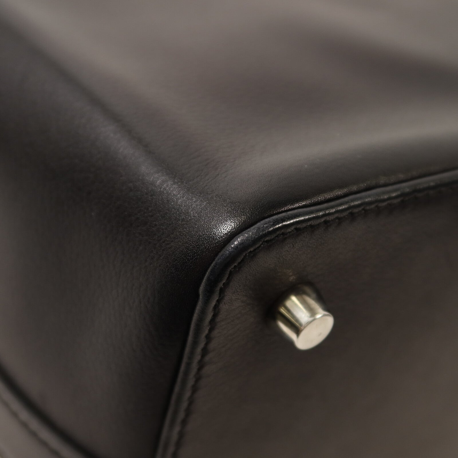 HERMES Evercolor皮革ToolBox 20銀扣手挽肩背兩用袋White/Noir