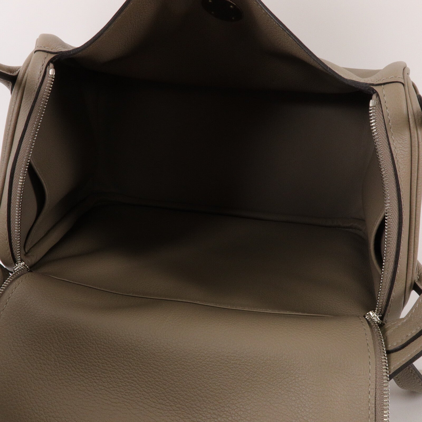 HERMES Evercolor皮革Lindy 26手挽肩背兩用袋Gris Asphalte