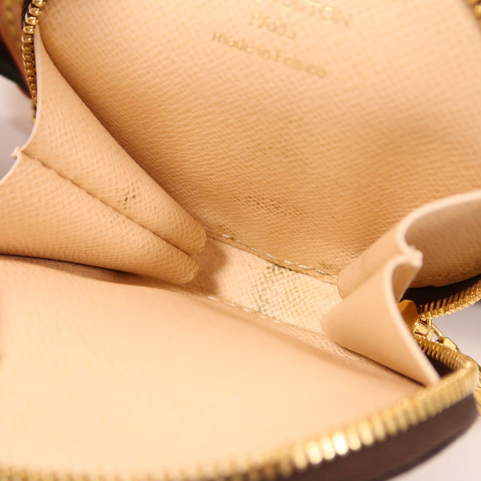 LOUIS VUITTON Monogram Multi Pochette Accessoires金扣肩背袋棕色
