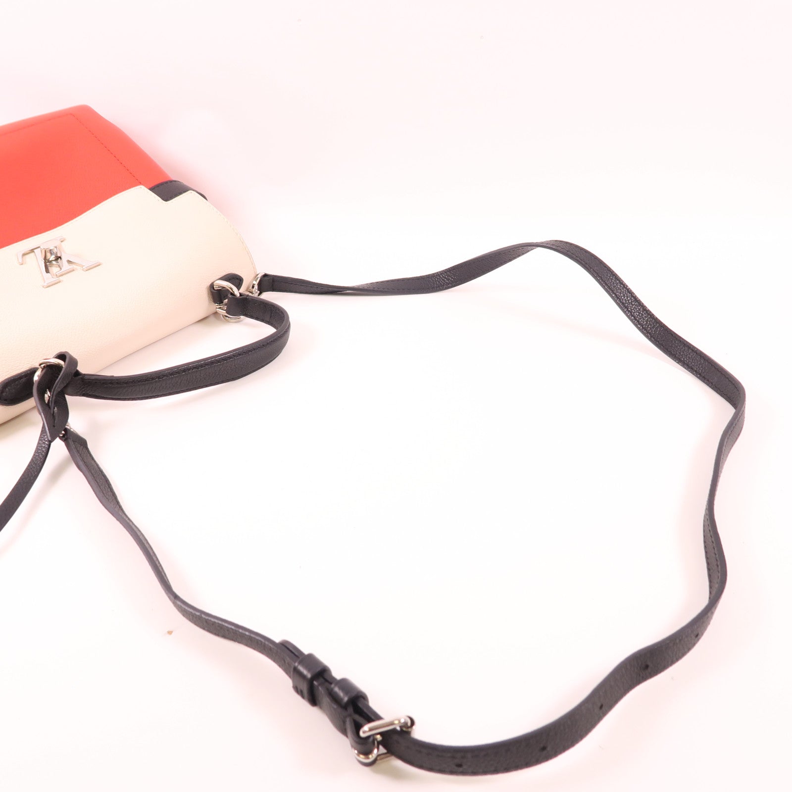 LOUIS VUITTON LV SHW Lockme Ever BB 2way Shoulder Handbag M53950 White/Red/Black