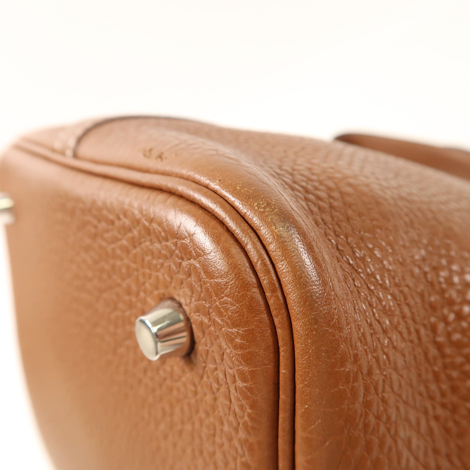 HERMES 【激減優惠】Clemence皮革Picotin MM銀扣手挽袋Gold