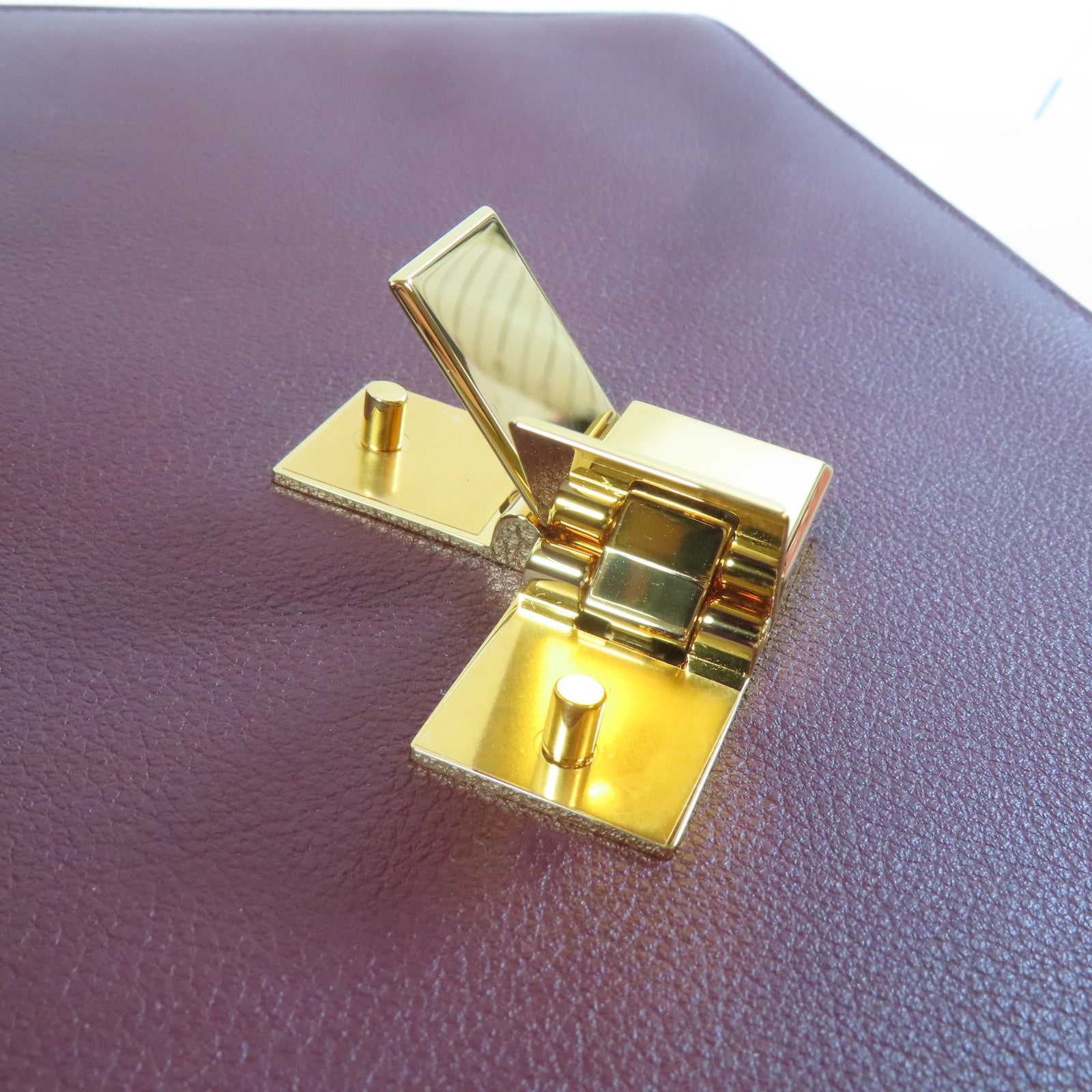 HERMES 【激減優惠】Evercolor皮革Pochette Fortunio金扣手拿包伯爾多色