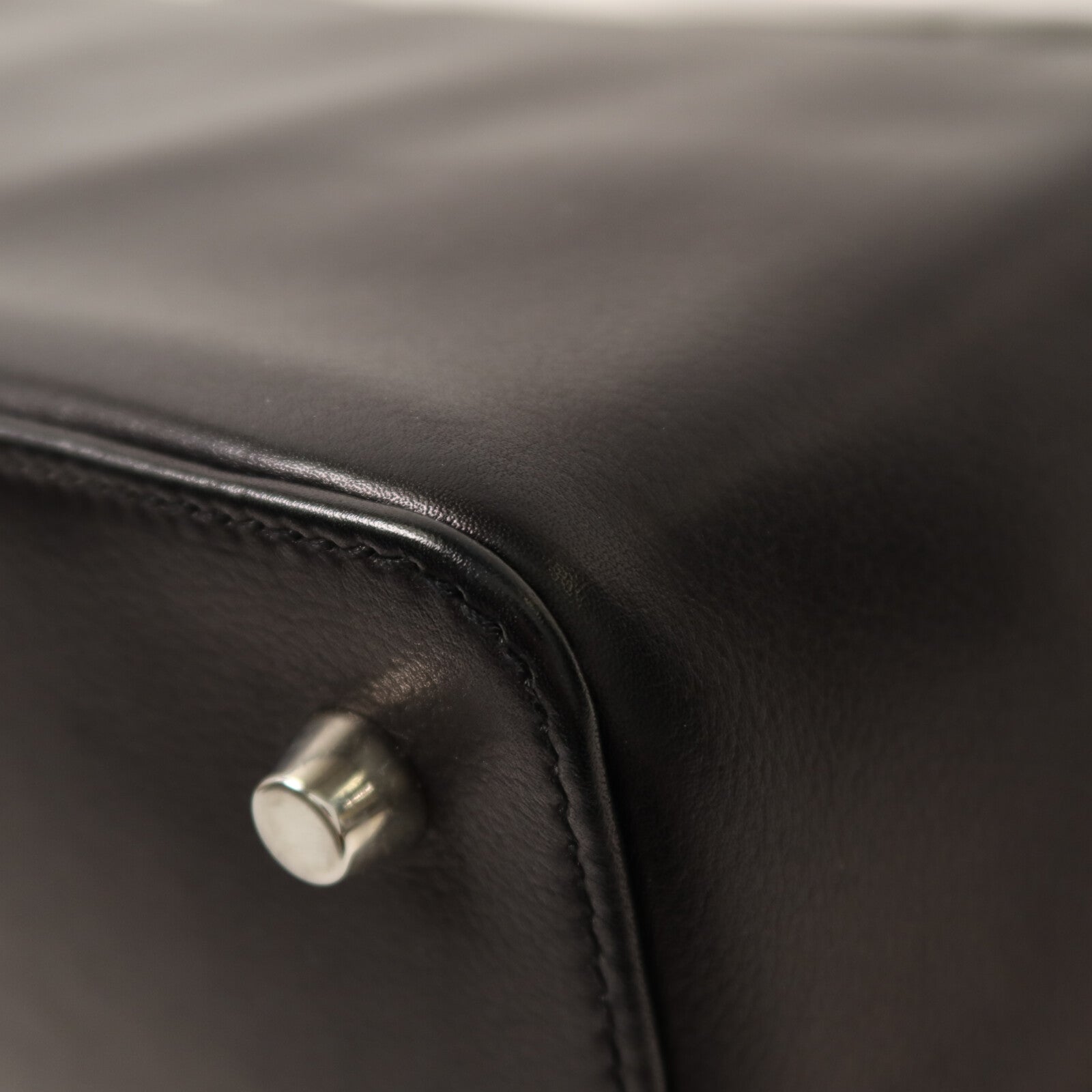 HERMES Evercolor皮革ToolBox 20銀扣手挽肩背兩用袋White/Noir