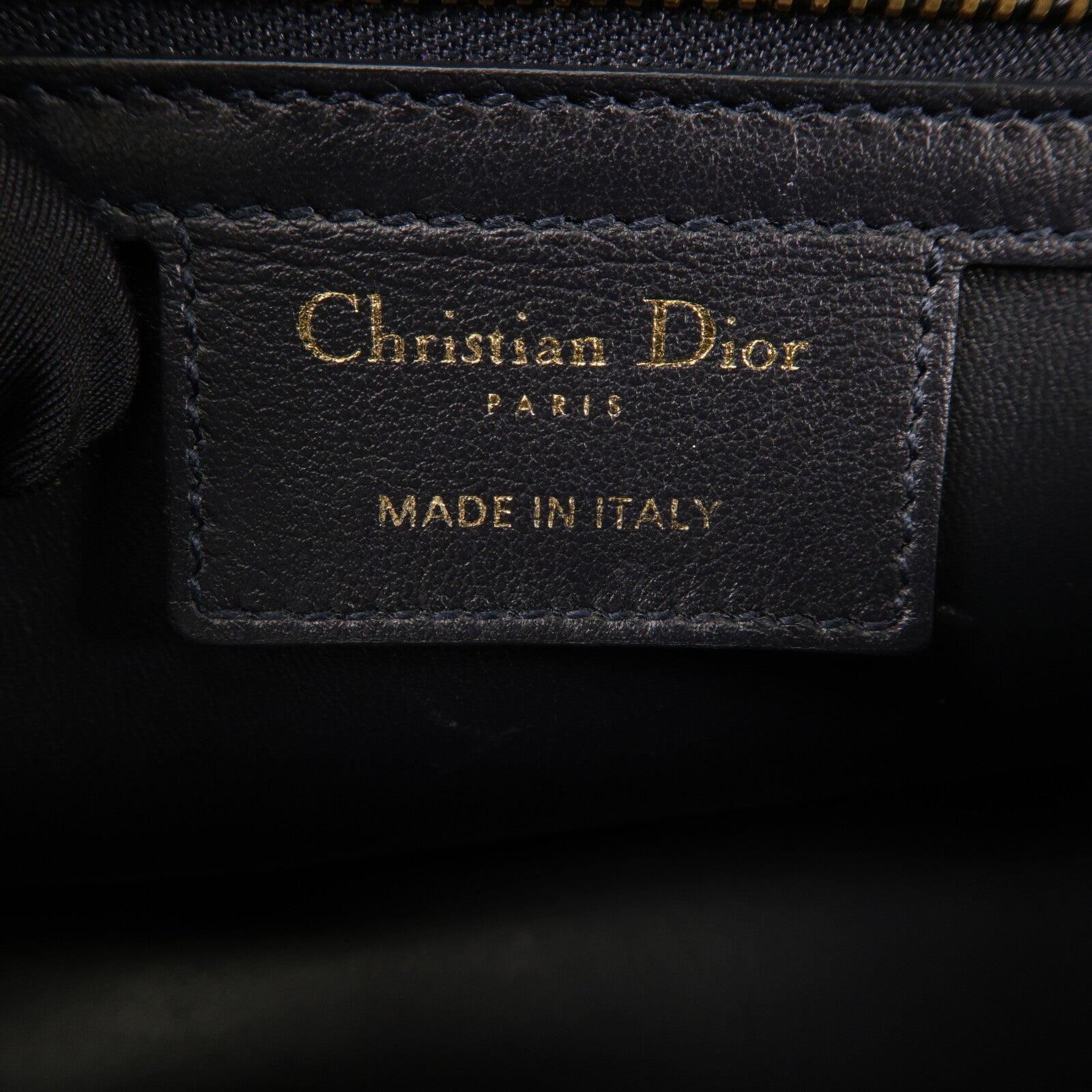 Dior Tweed/牛皮皮革Caro Medium鏈帶肩背袋