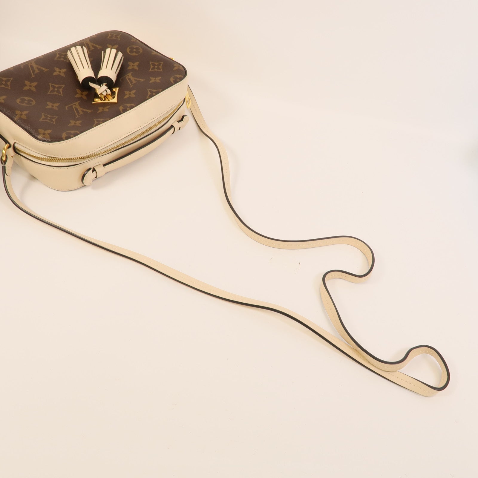 LOUIS VUITTON Monogram Saintonge金扣手挽肩背兩用袋