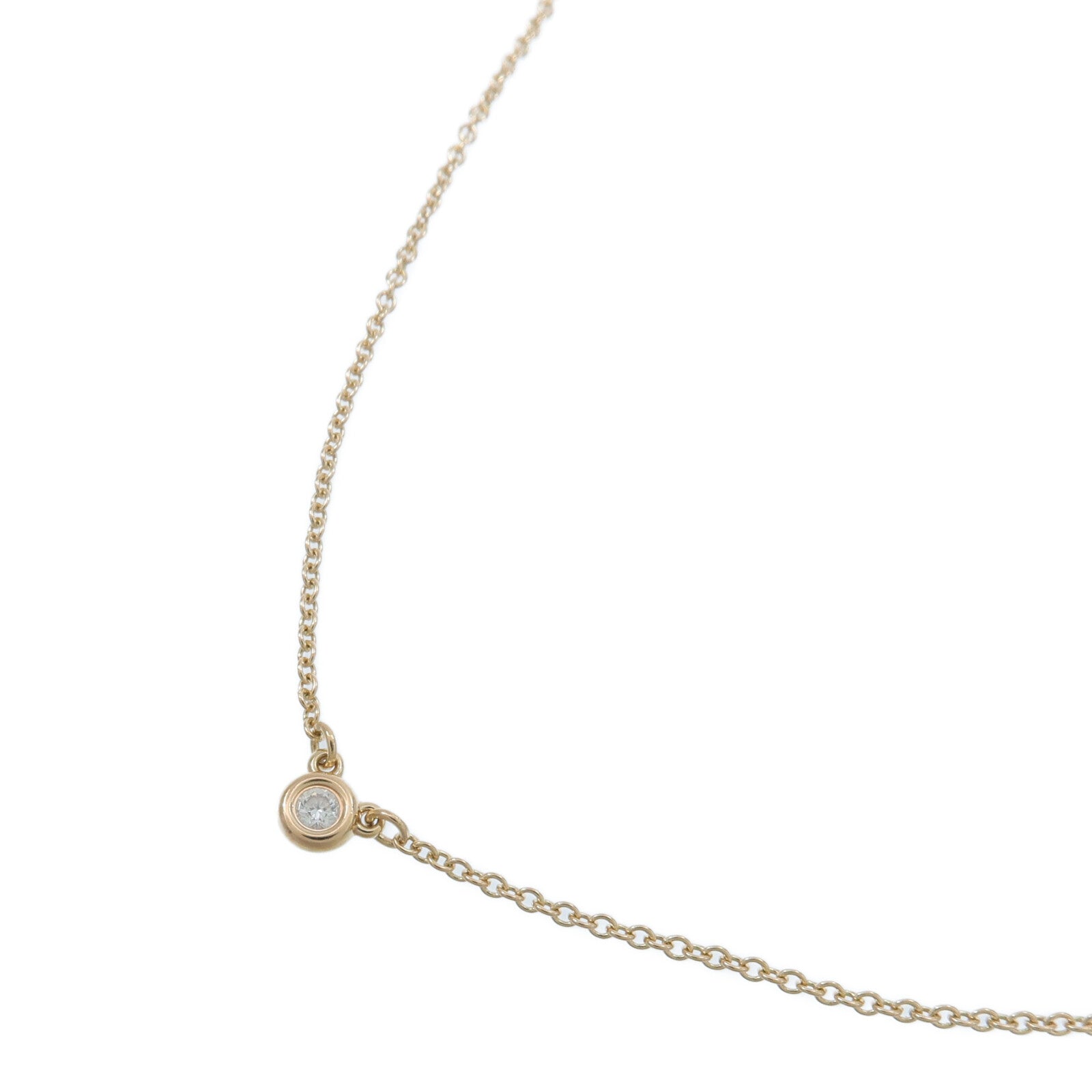 TIFFANY＆CO 18K玫瑰金Diamonds by the Yard Necklace鑽石項鍊