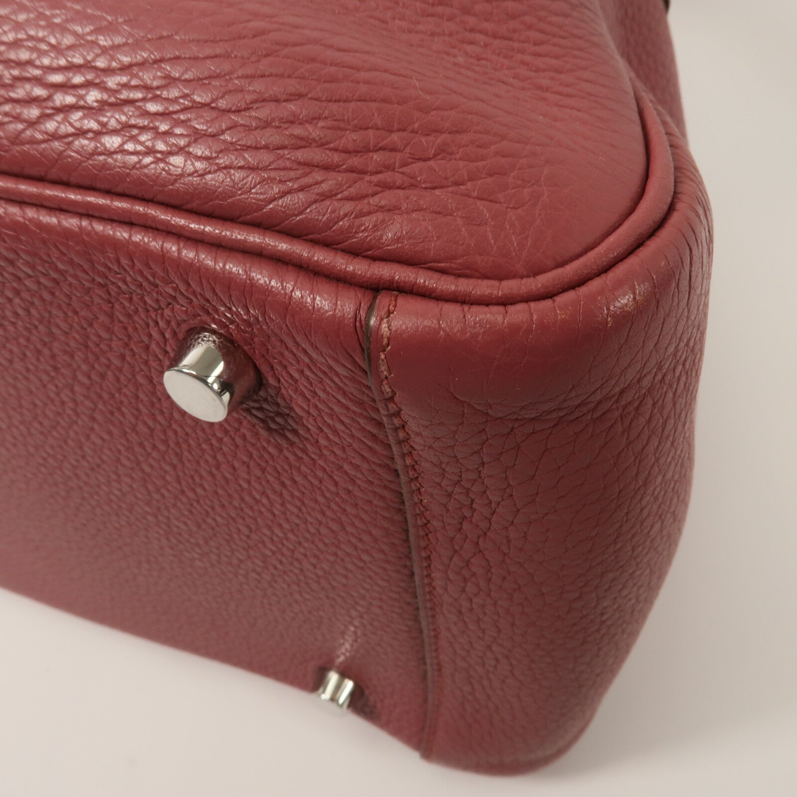 HERMES Clemence皮革Lindy 30手挽肩背兩用袋Rubis