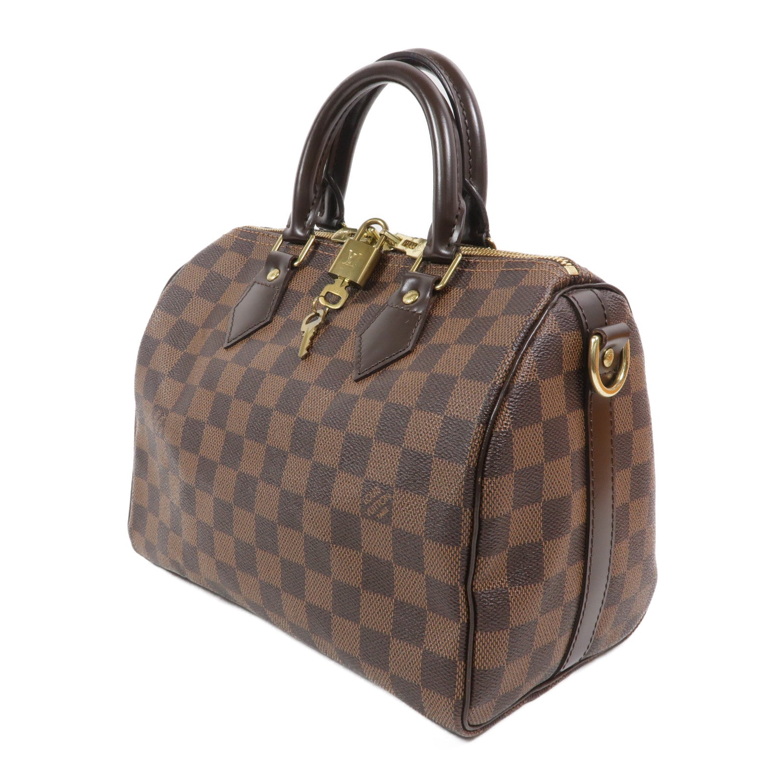 LOUIS VUITTON Damier Speedy Bandouliere 25手挽肩背兩用袋