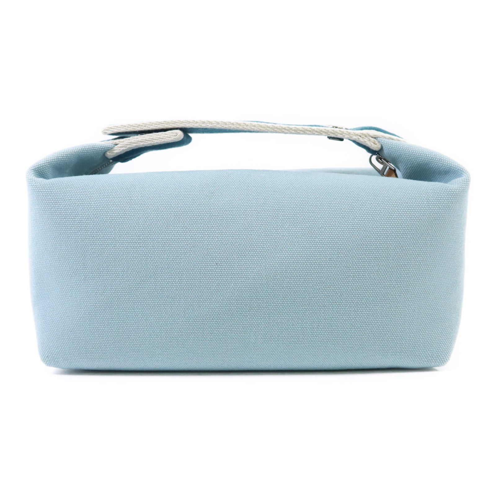 HERMES 帆布Bride-A-Brac Small銀扣手挽袋