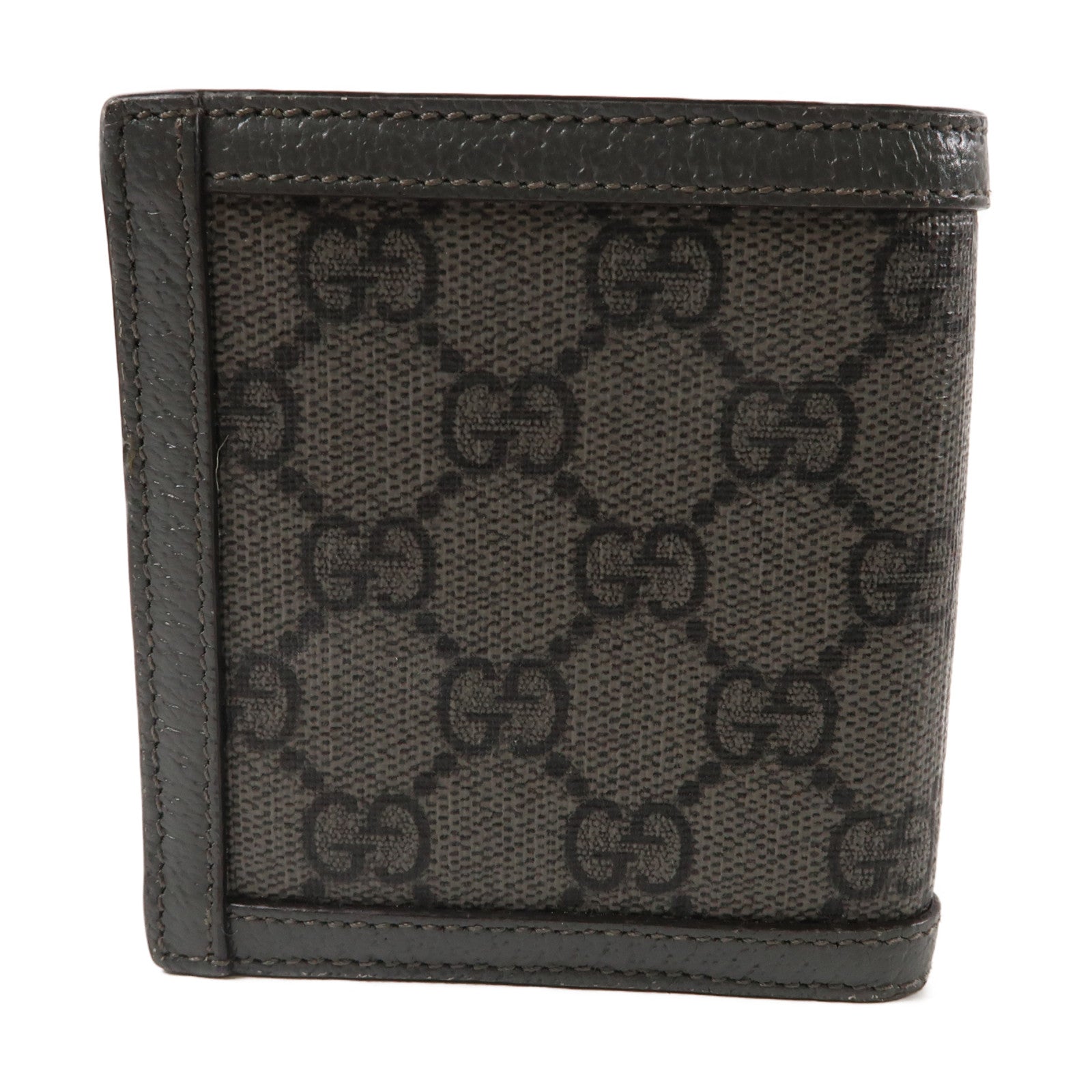 GUCCI 【激減優惠】塗層帆布Ophidia GG Wallet銀扣折疊錢包灰色