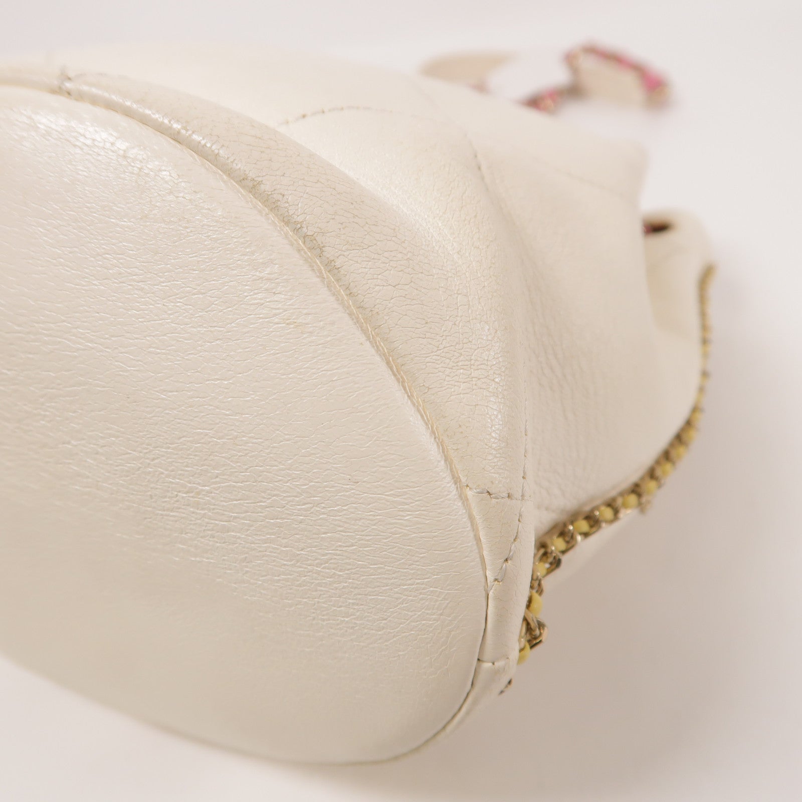 CHANEL 羊皮皮革Chain Shoulder金扣鏈帶肩背袋