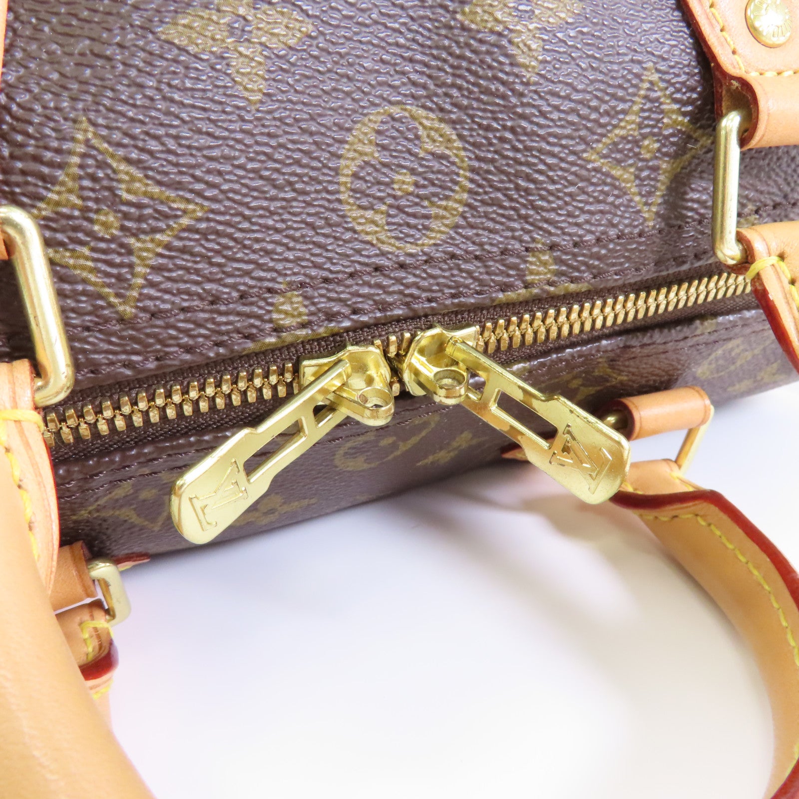 LOUIS VUITTON Monogram Speedy Bandouliere 30金扣手挽肩背兩用袋啡色