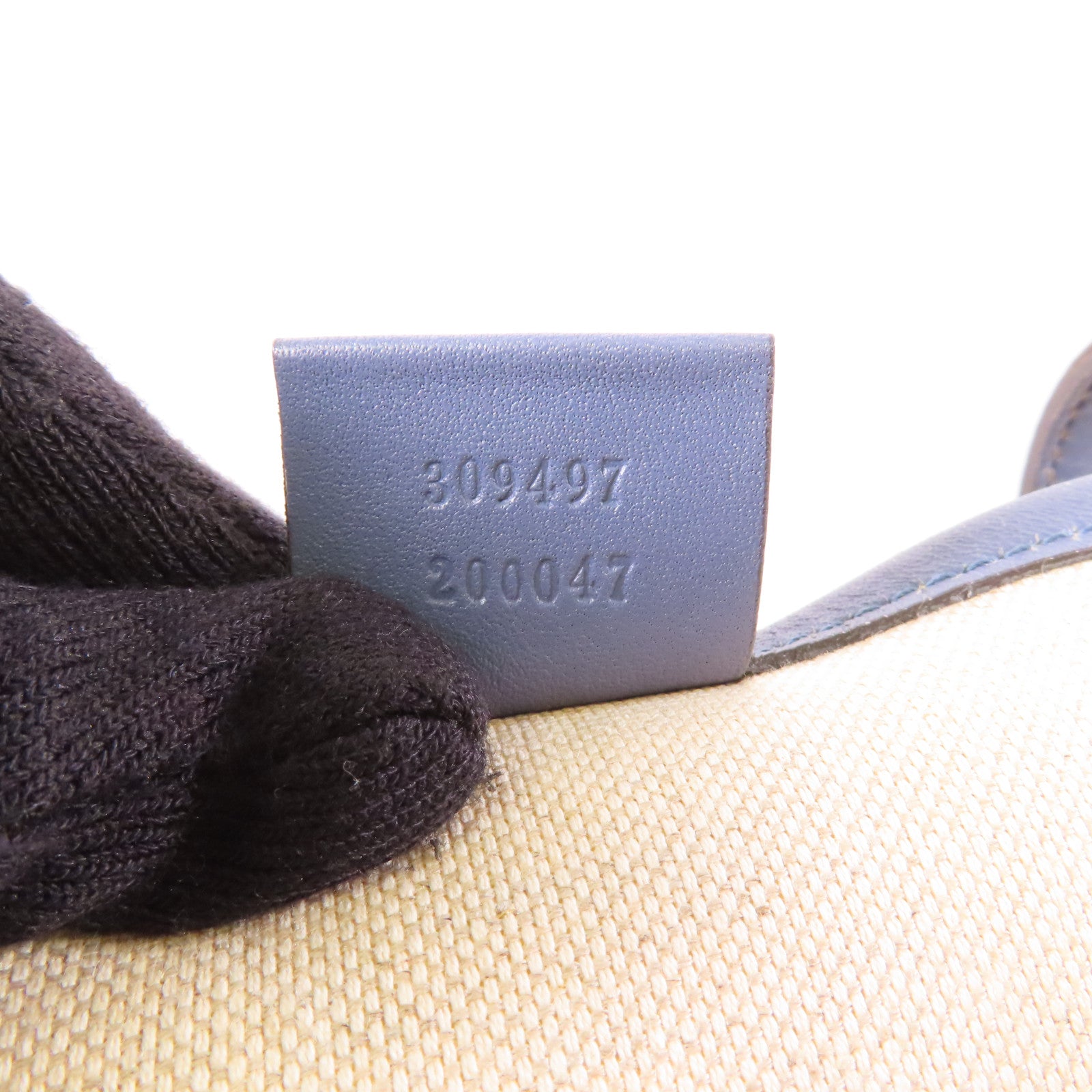 GUCCI GG Tote Bag 309497 PVC Coated Canvas Brown Blue