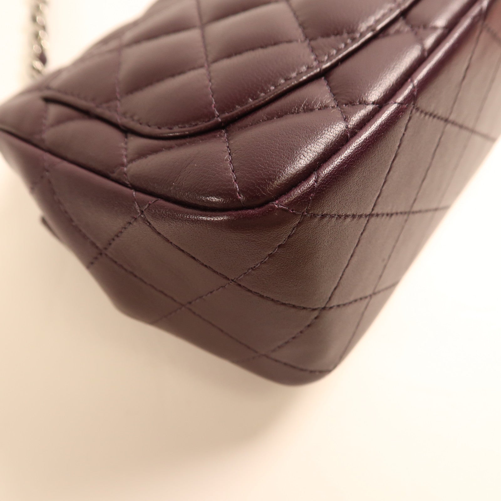 CHANEL 羊皮皮革Classic 17銀扣鏈帶肩帶