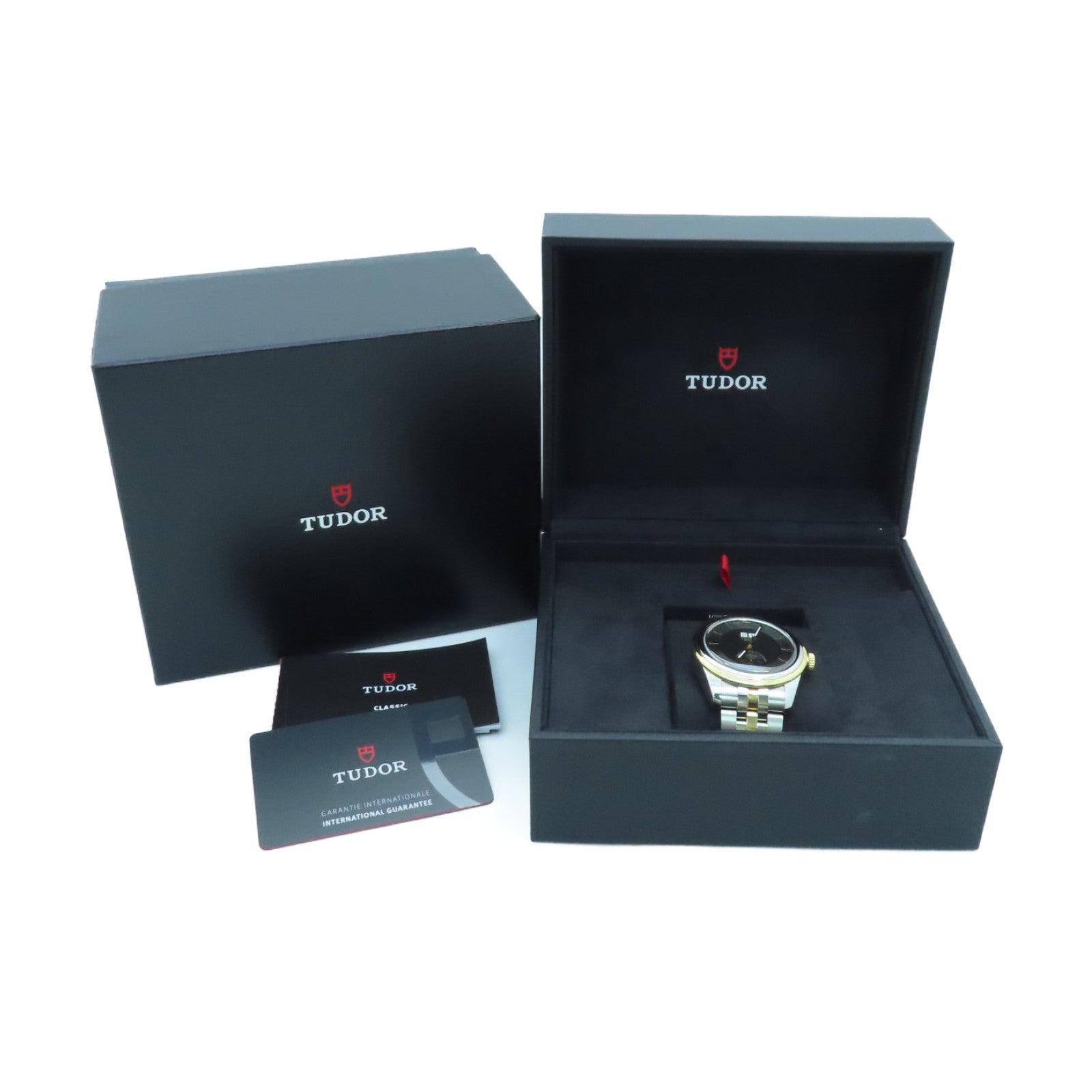 TUDOR Glamor Double Date 42MM Stainless Steel/18K Gold Watch Automatic Movement Black