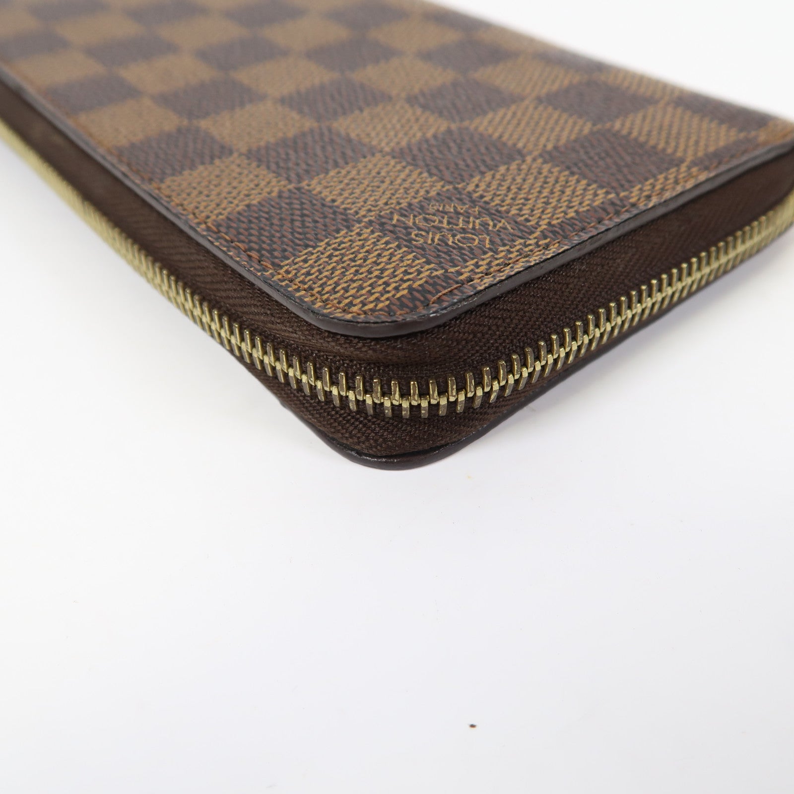 LOUIS VUITTON Damier Ebene Zippy Long Wallet金扣長錢包啡色