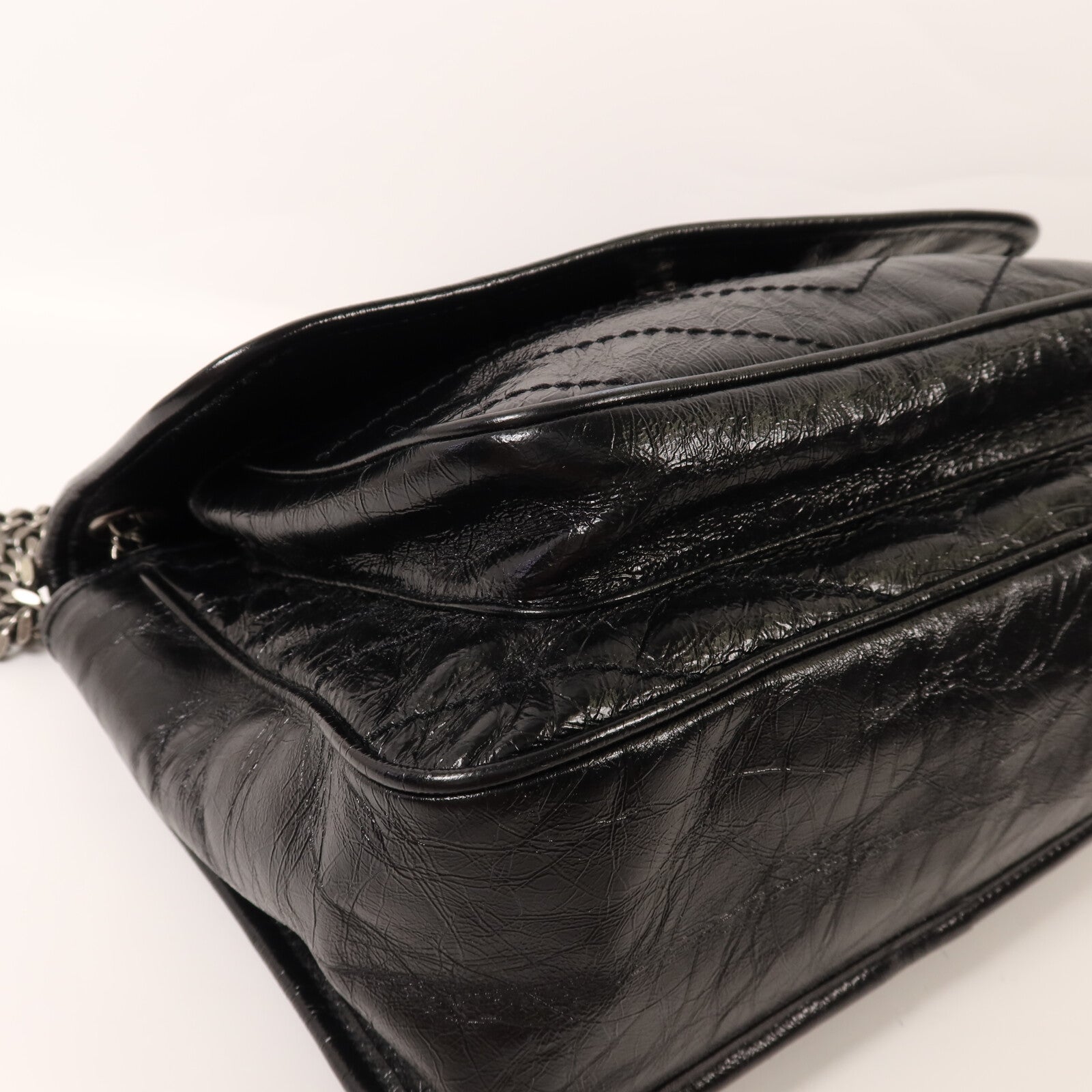 SAINT LAURENT 牛皮皮革Niki Medium銀扣鏈帶肩背袋