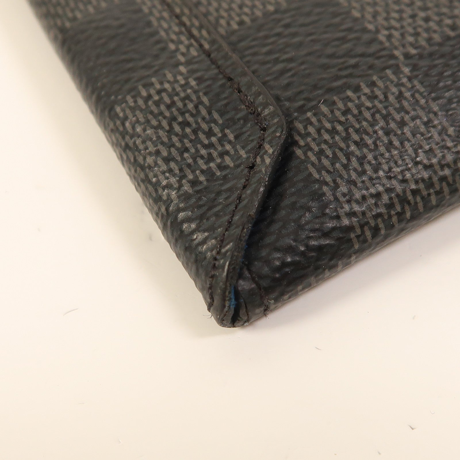 LOUIS VUITTON 【激減優惠】Damier Graphite Alpha Triple銀扣手拿包