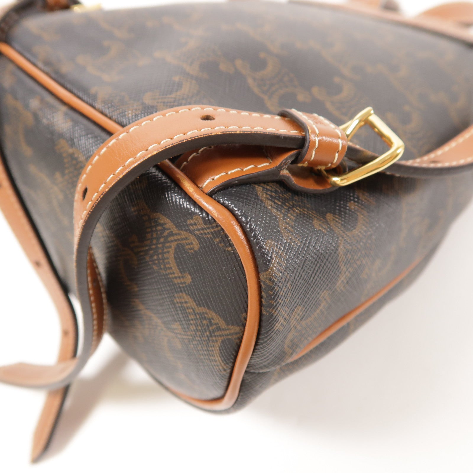 CELINE 塗層帆布Triomphe Backpack金扣背包