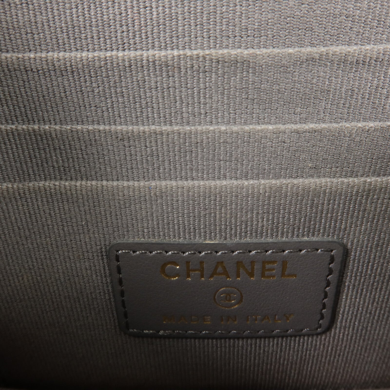 CHANEL 牛皮皮革Boy WOC鏈帶肩背袋