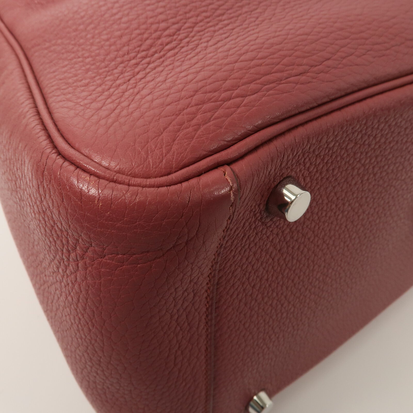 HERMES Clemence皮革Lindy 30手挽肩背兩用袋Rubis
