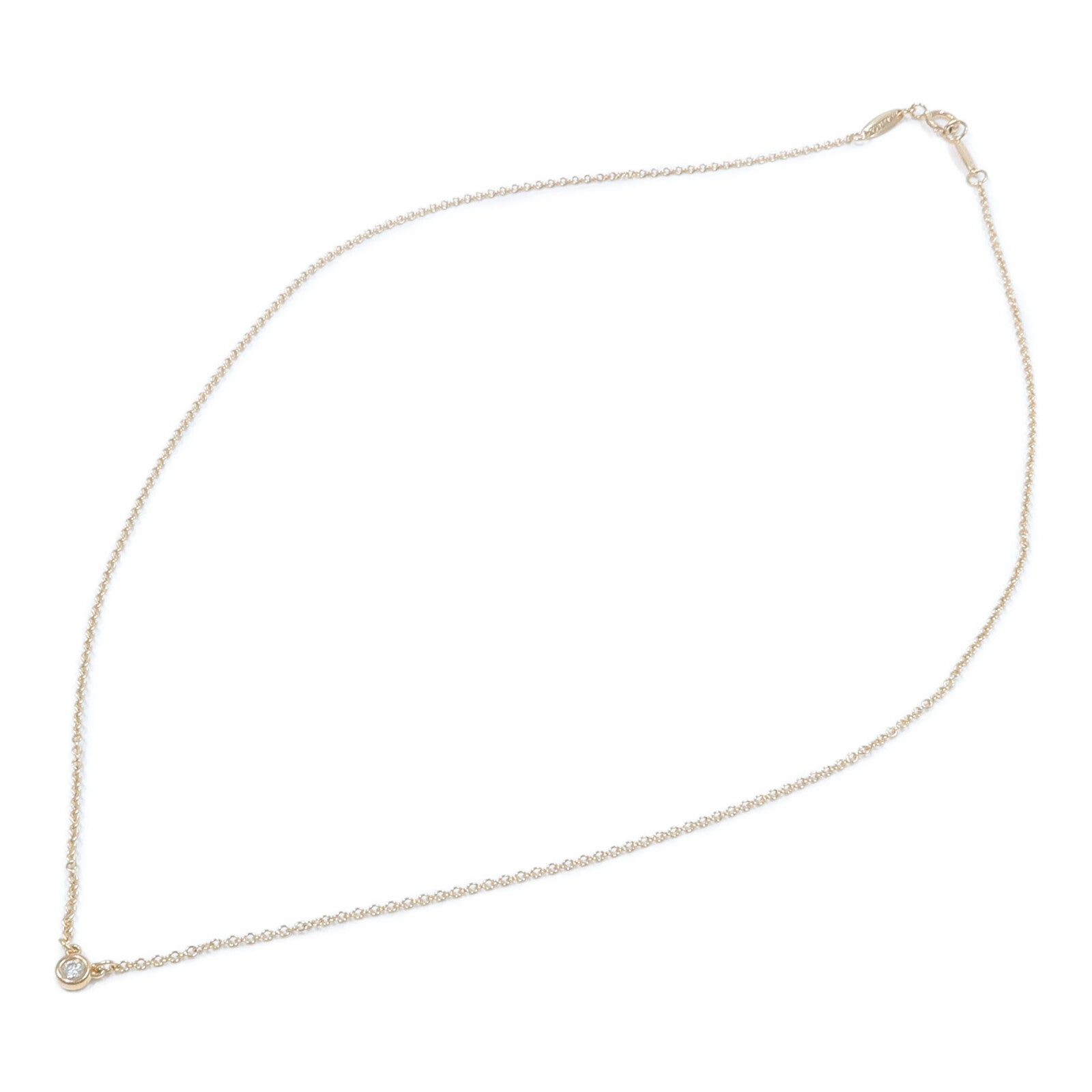 TIFFANY＆CO 18K玫瑰金Diamonds by the Yard Necklace鑽石項鍊