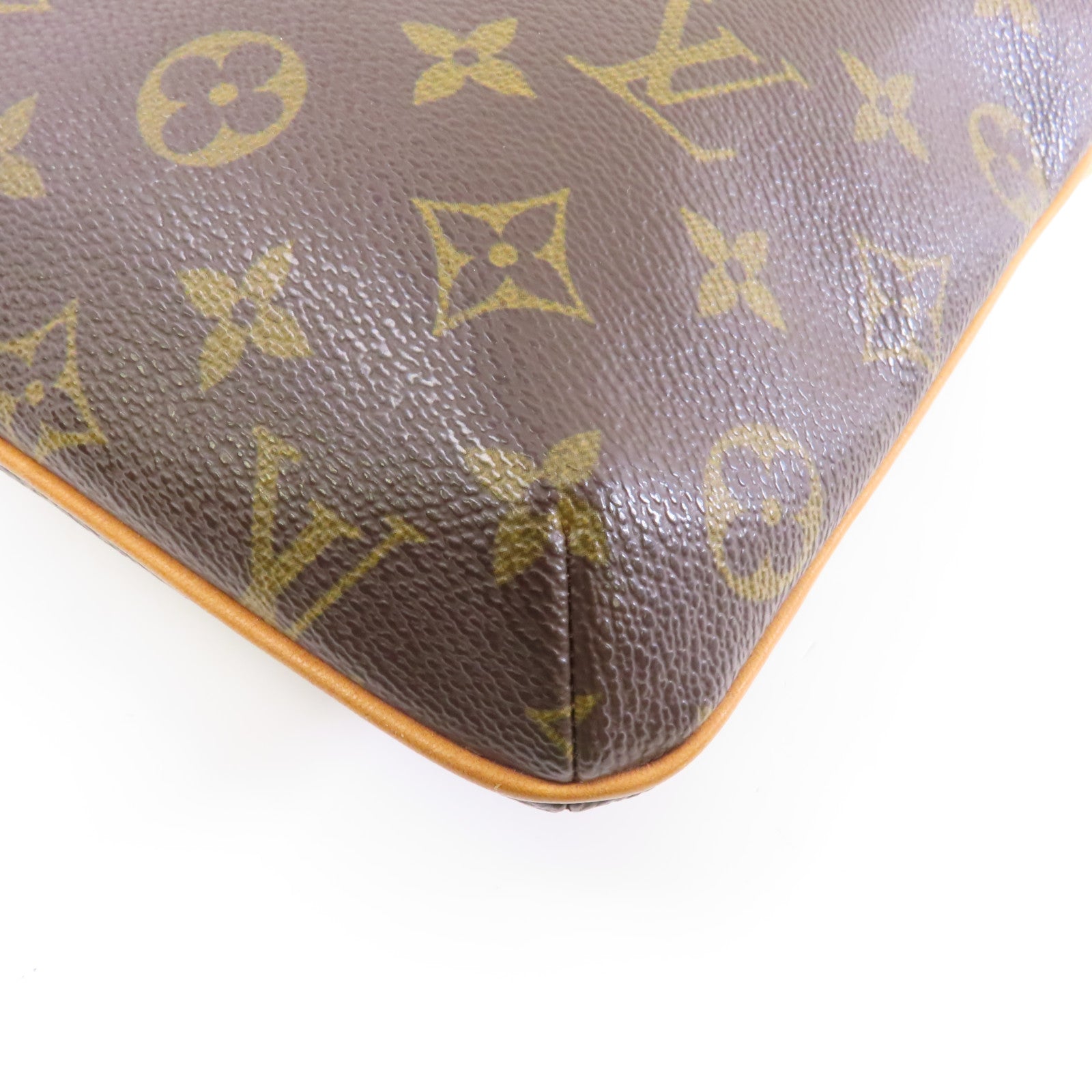 LOUIS VUITTON Monogram Particion金扣手拿包啡色